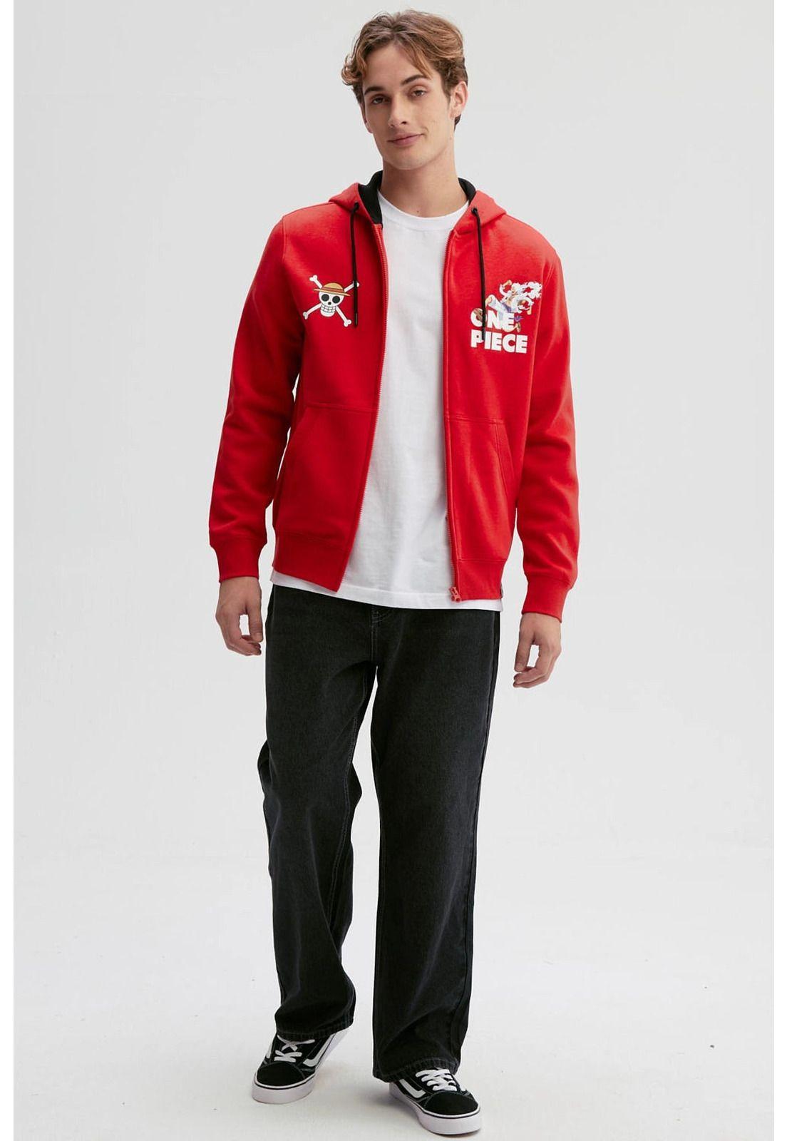 Polerón Hombre One Piece Rojo - ll-3