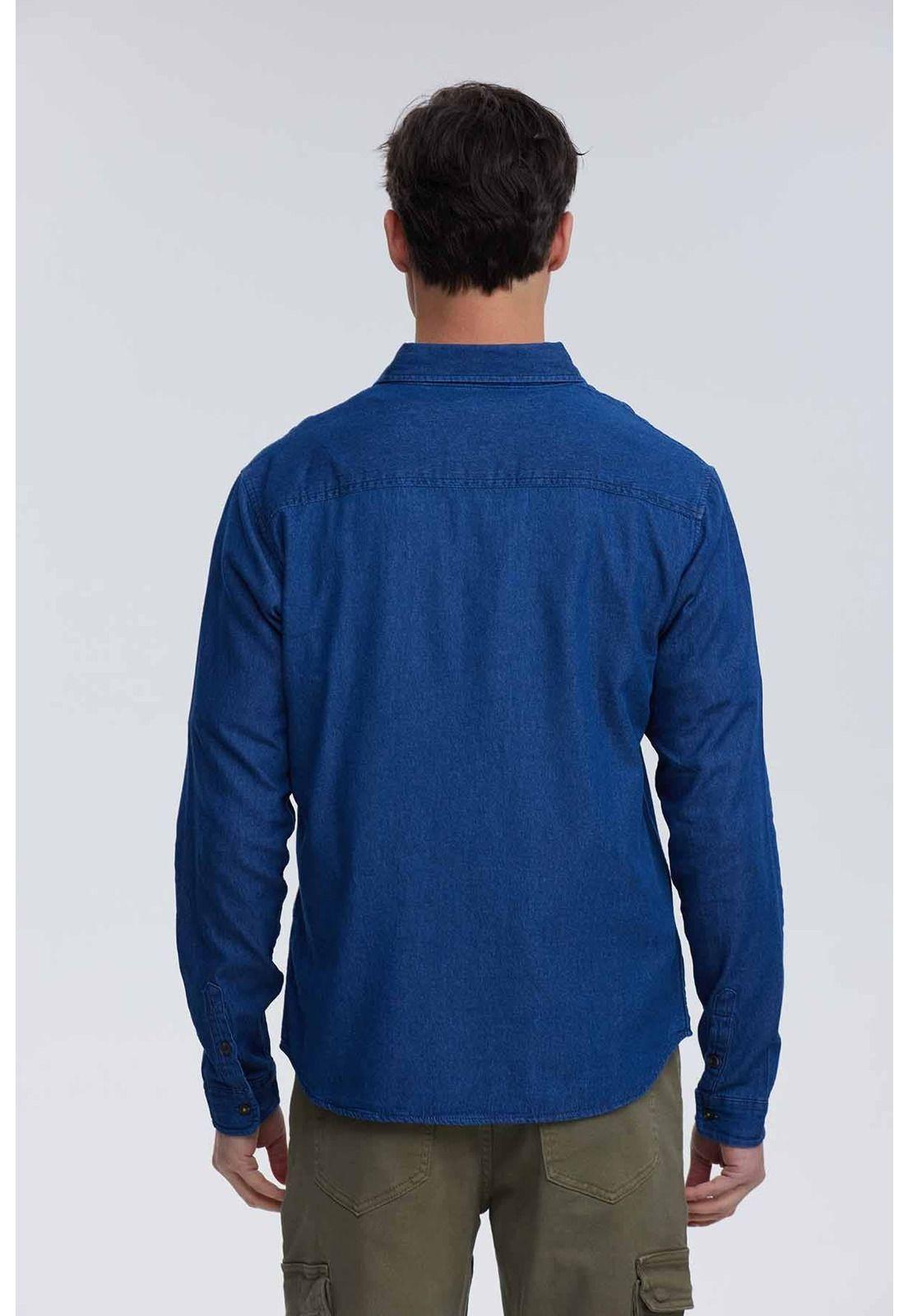 Camisa Hombre Clásica Dallas Azul - lll-2