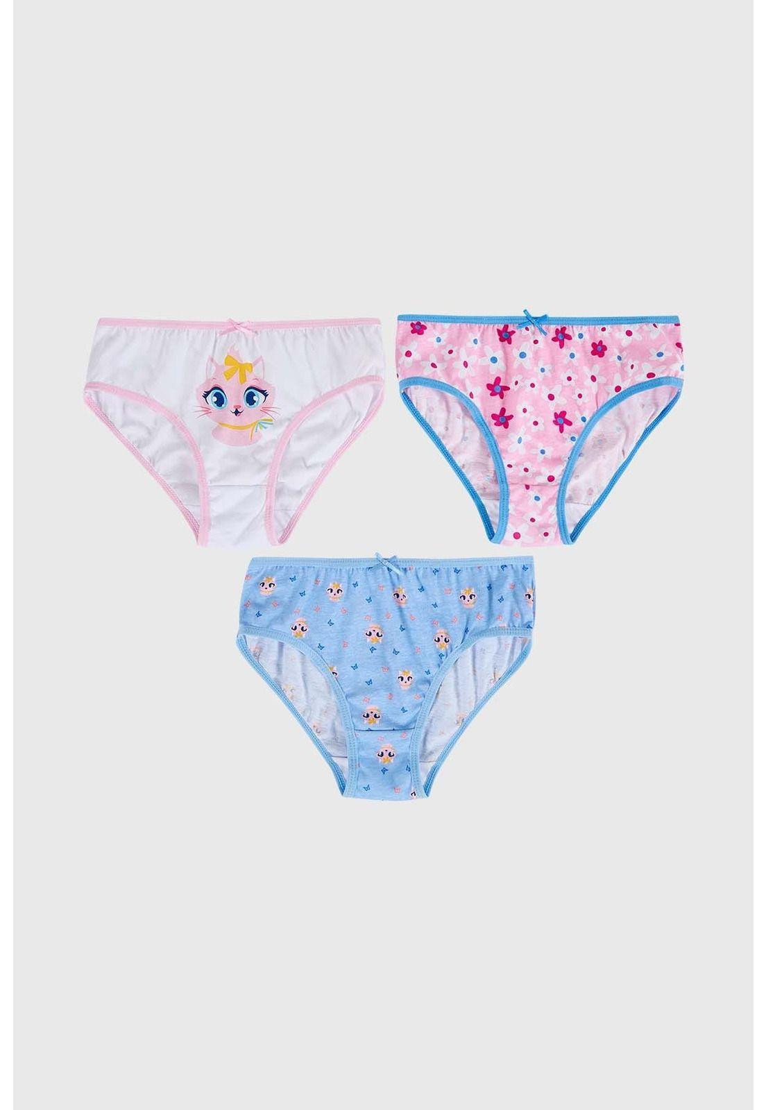 Calzón Niña Tripack Niña Print Celeste-0