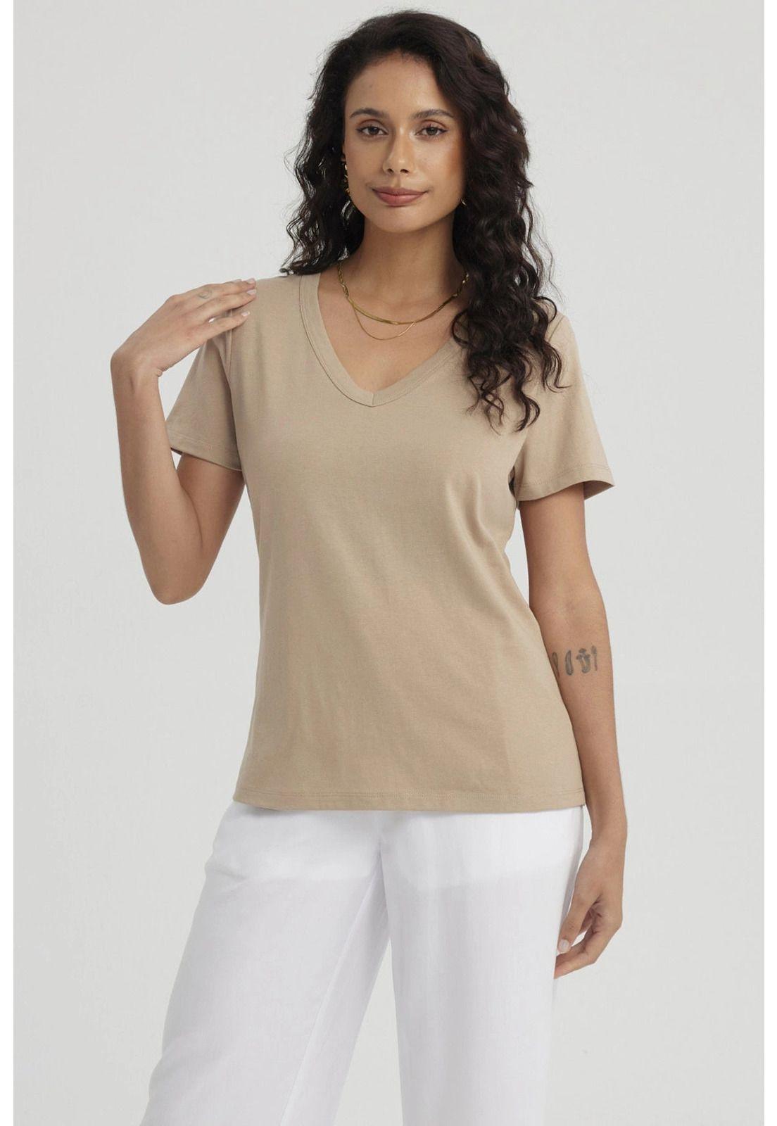 Polera Mujer Lisa Beige-0