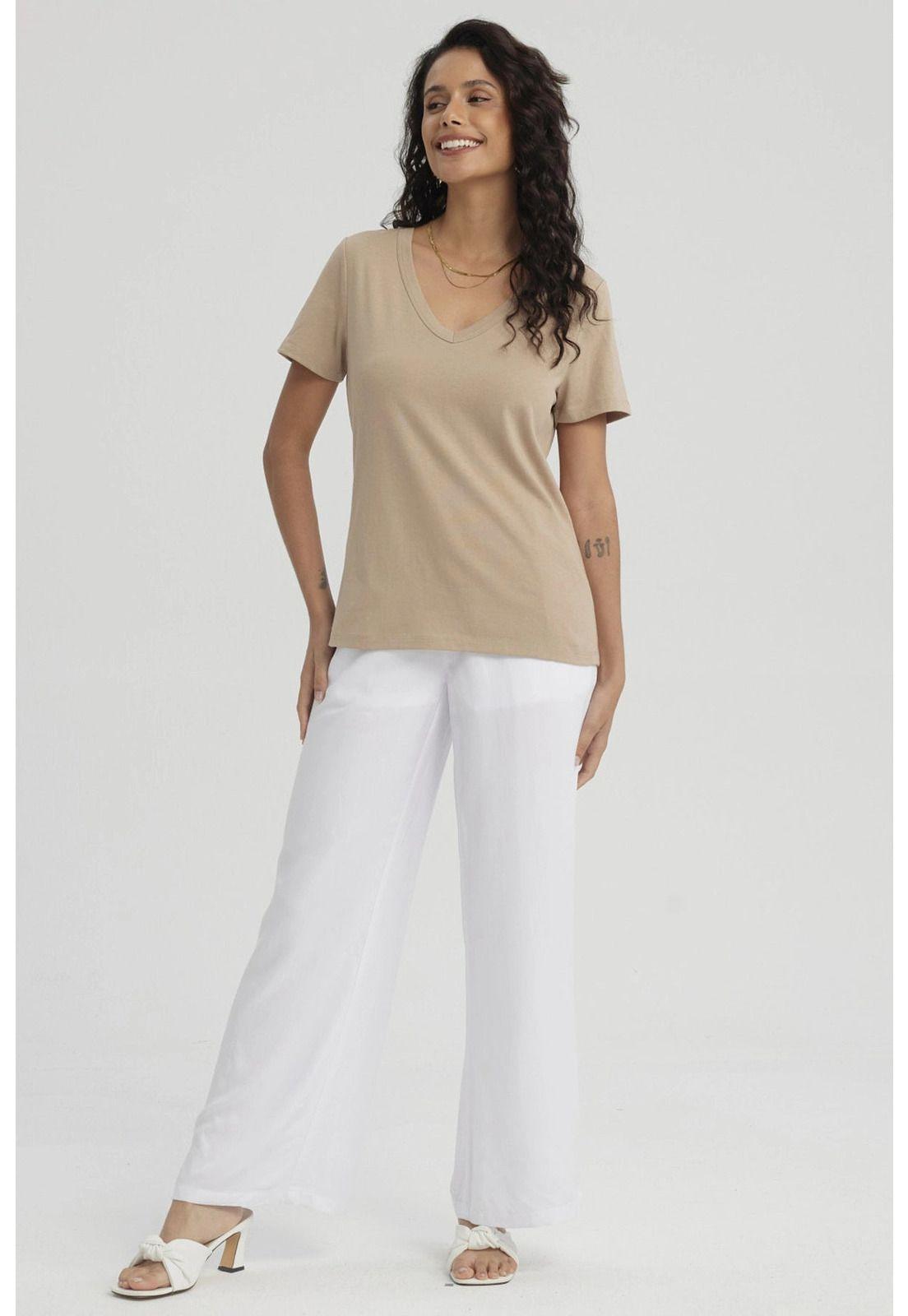 Polera Mujer Lisa Beige-3