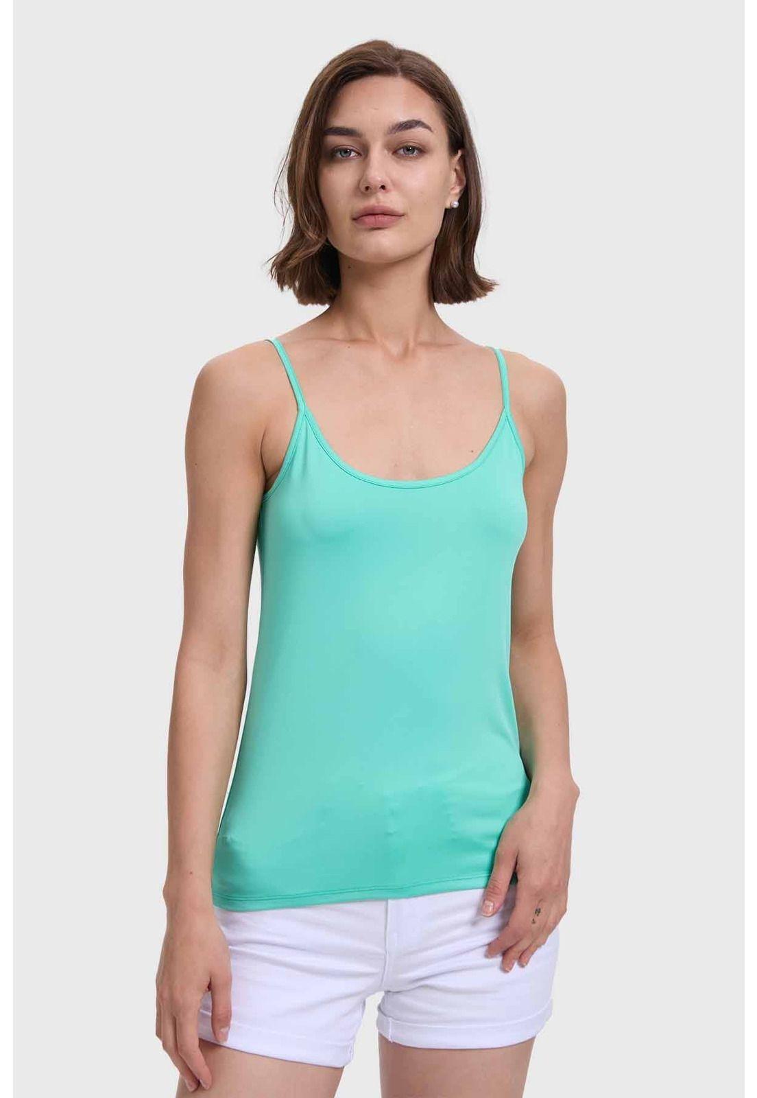 Polera Mujer Pabilo Básico Aqua-0