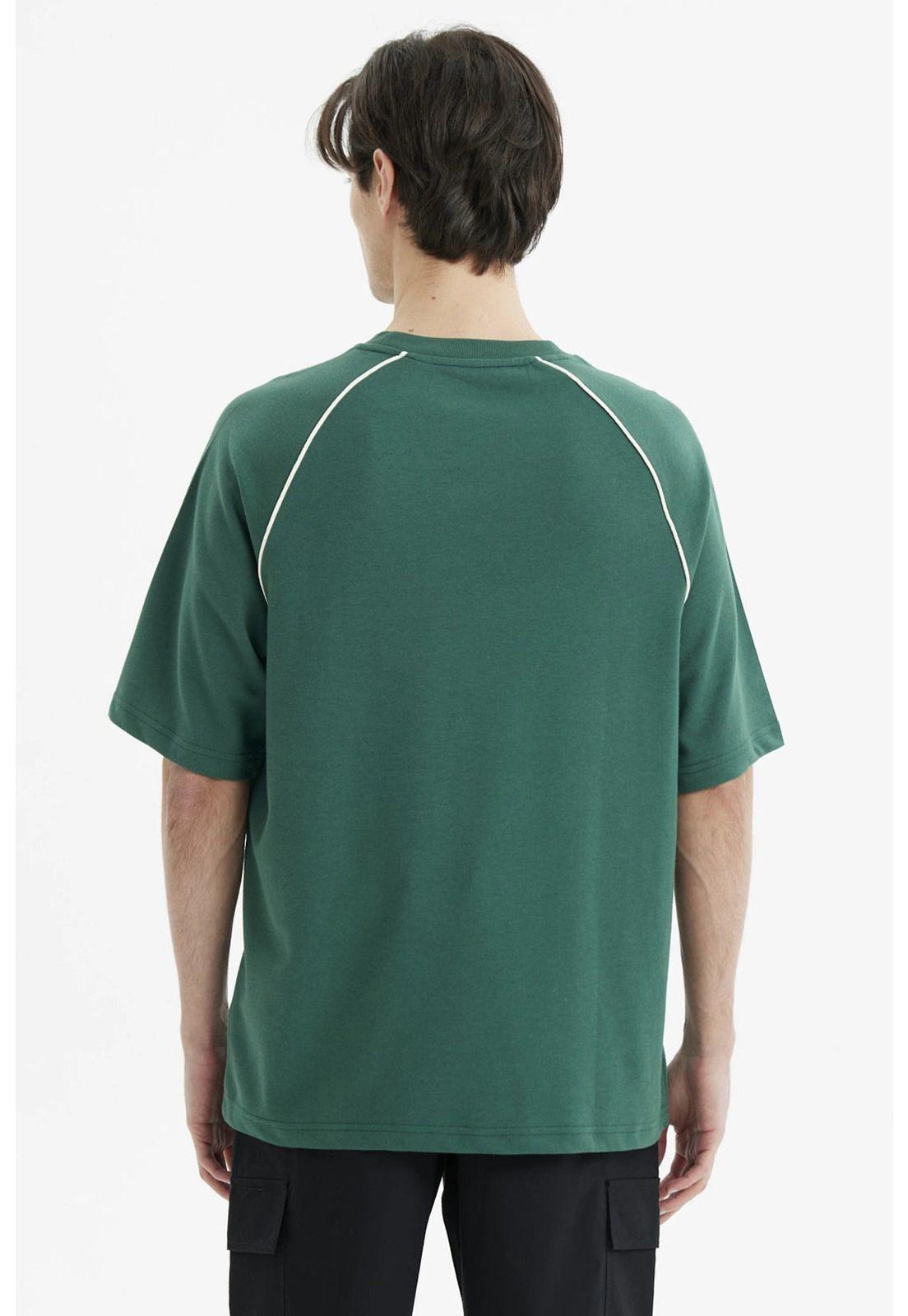 Polera Hombre Oversize Print Verde-2