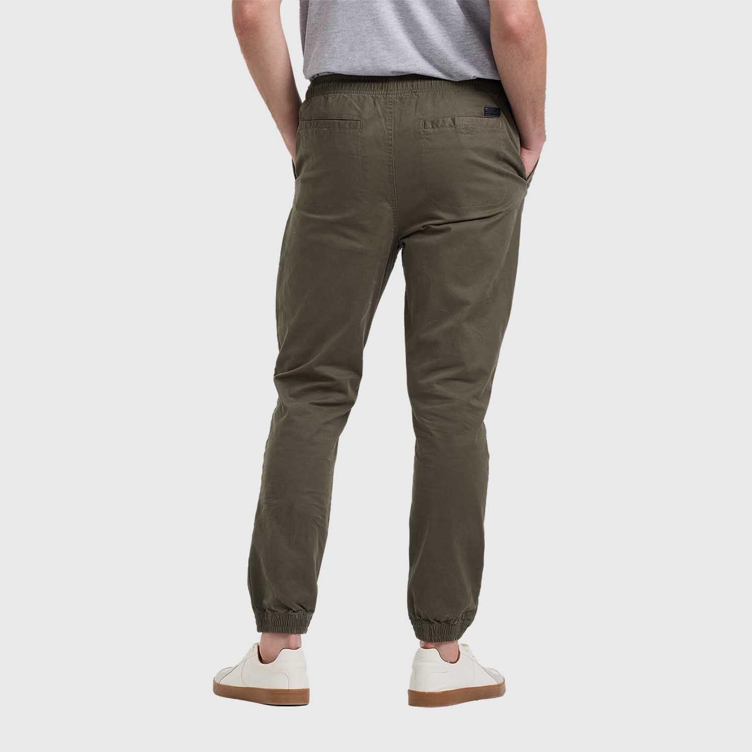 Pantalón Hombre Jogger Básico Verde Militar-2