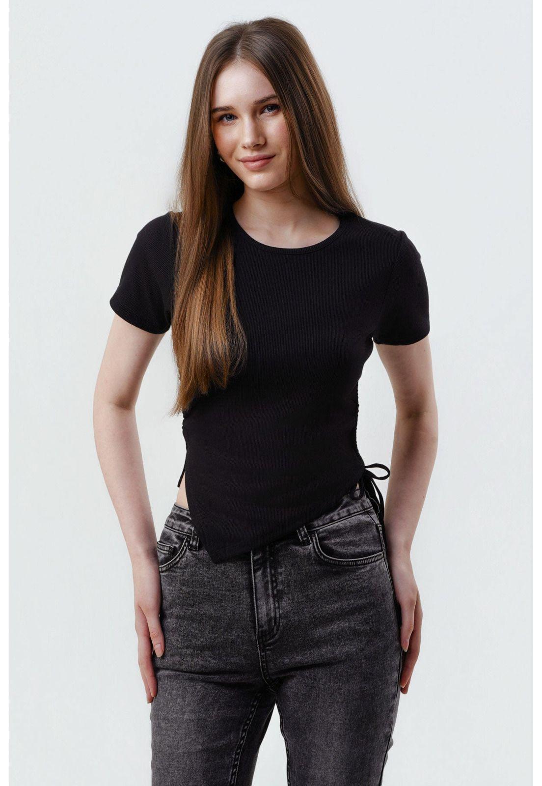 Polera Mujer Slim Fit Negro - lV-0