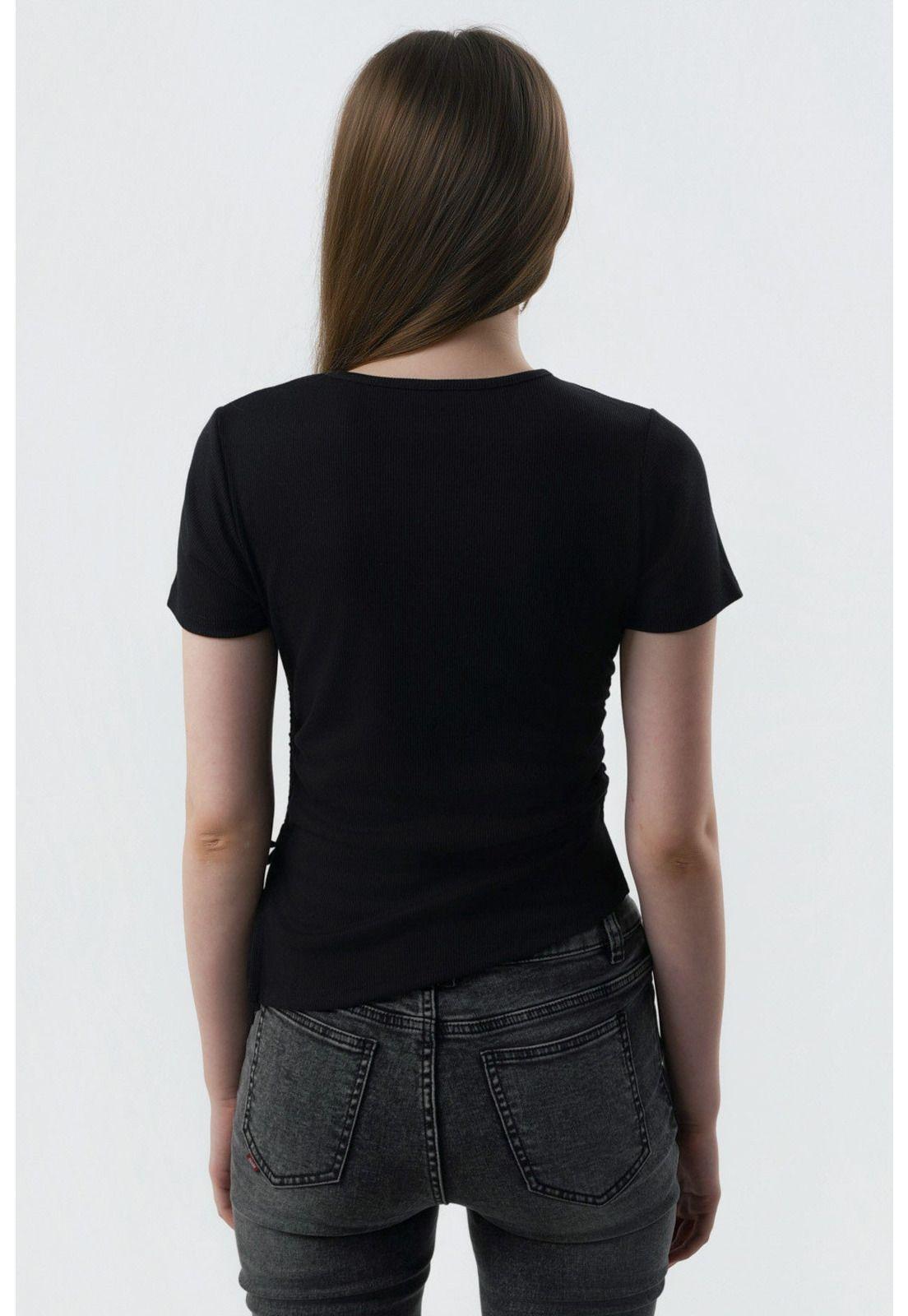 Polera Mujer Slim Fit Negro - lV-2