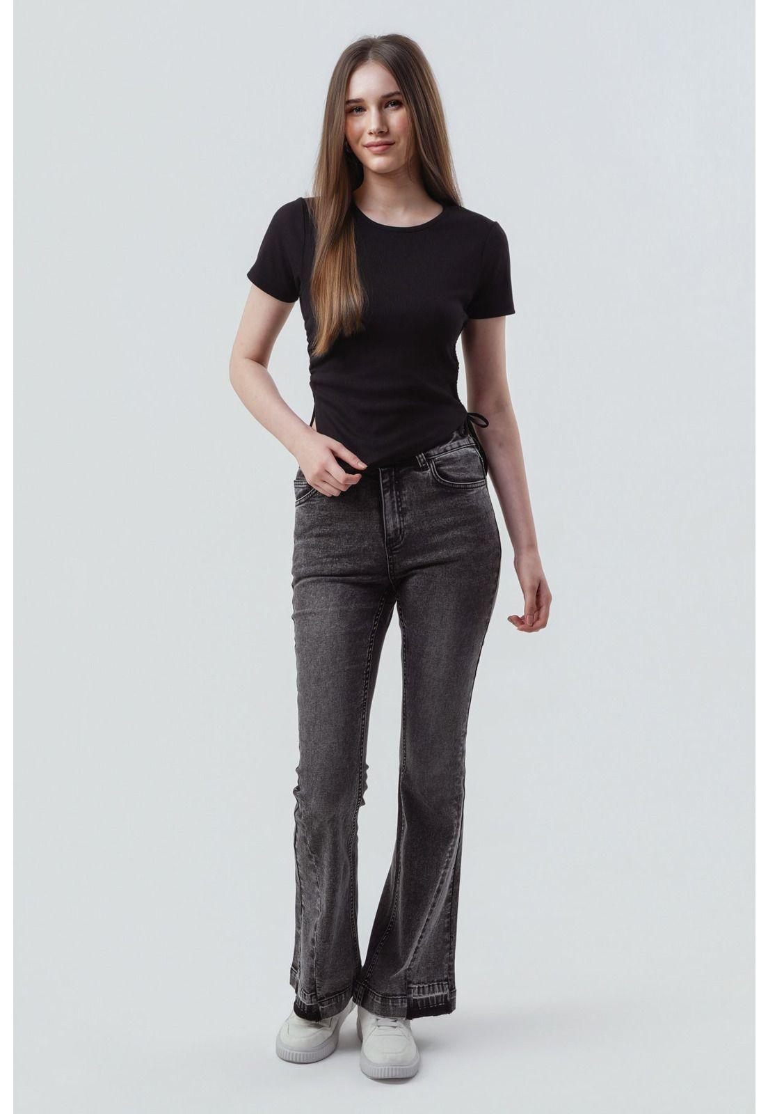 Polera Mujer Slim Fit Negro - lV-3
