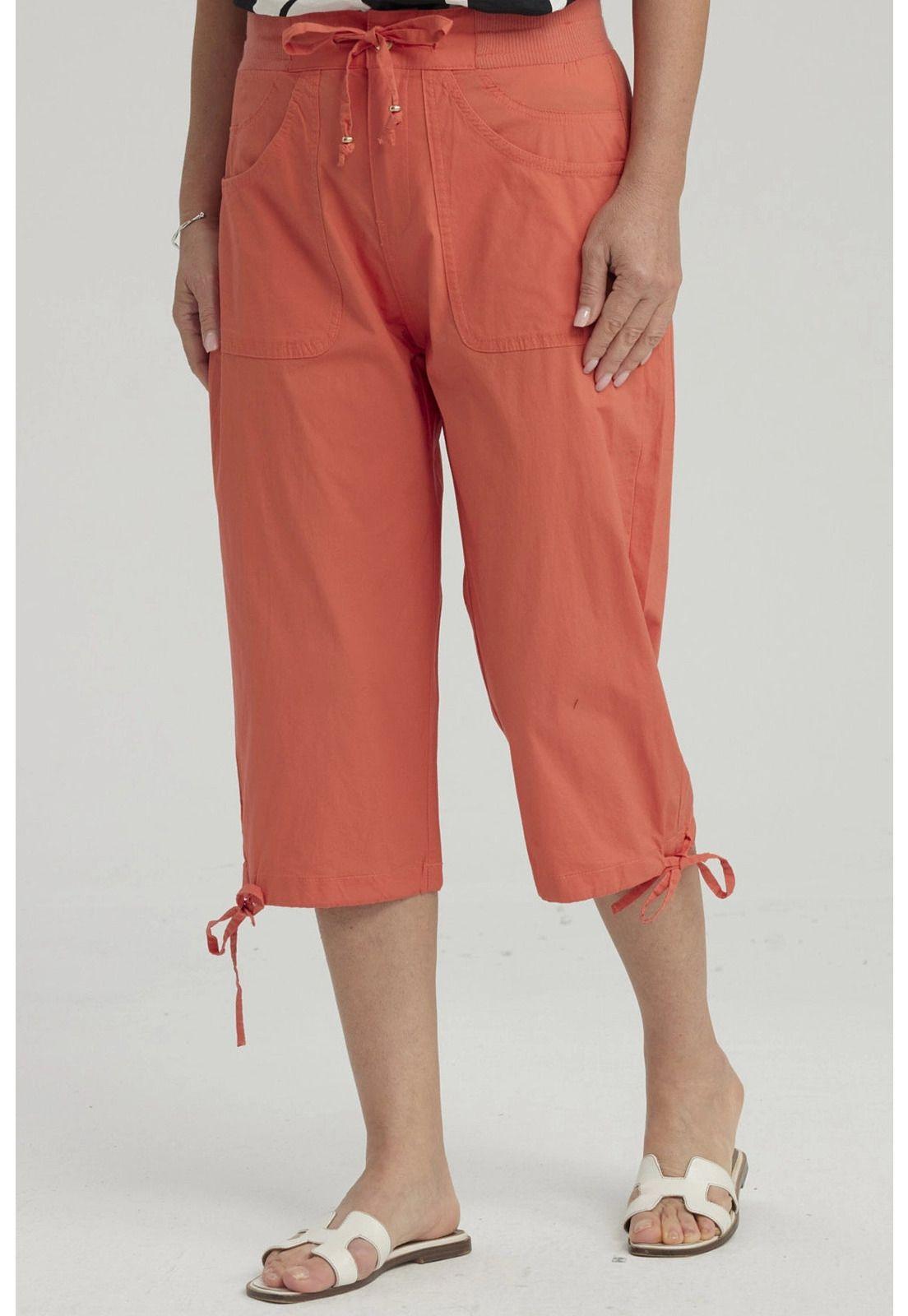 Pantalón Mujer Con Cortes Y Apertura Terracota-3