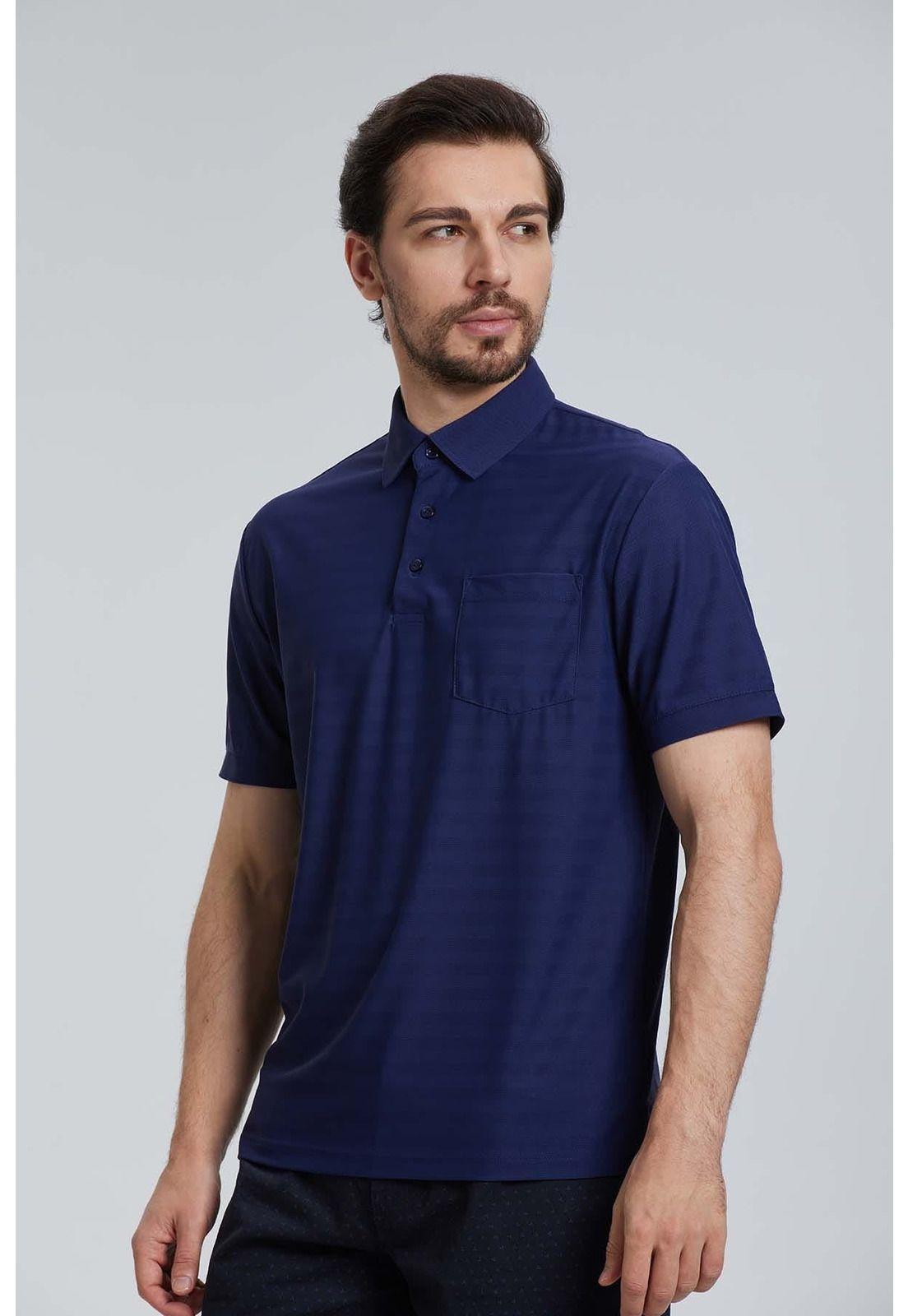 Polera Piqué Azul-1