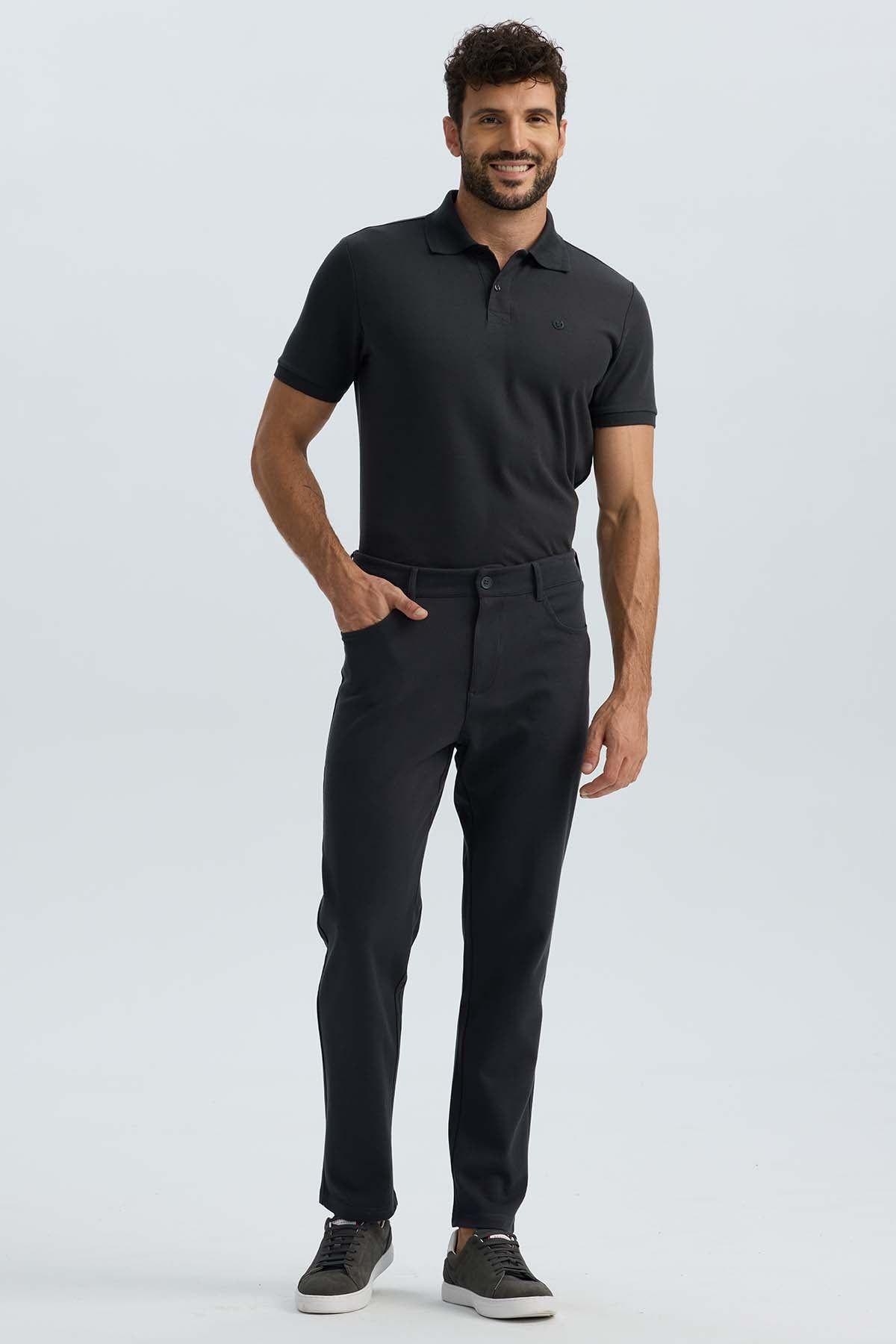Pantalón Hombre 5 Pocket Negro-3