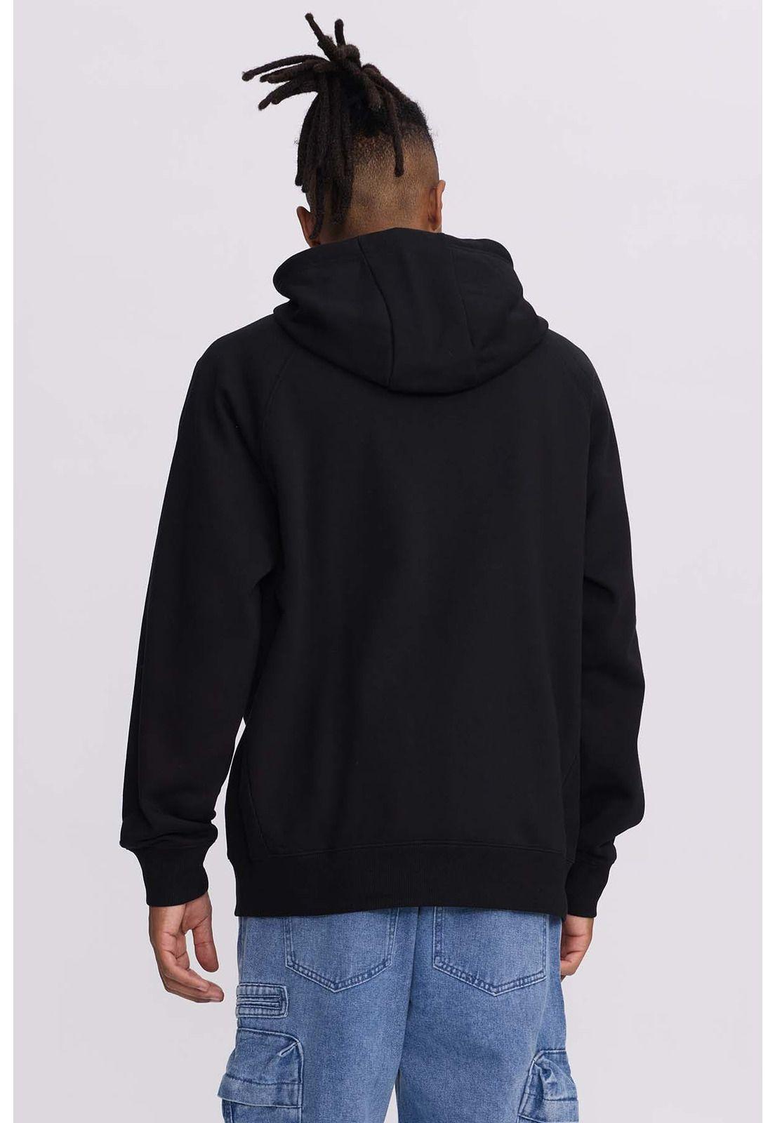 Polerón Hombre Hoodie Aplicación Negro-2