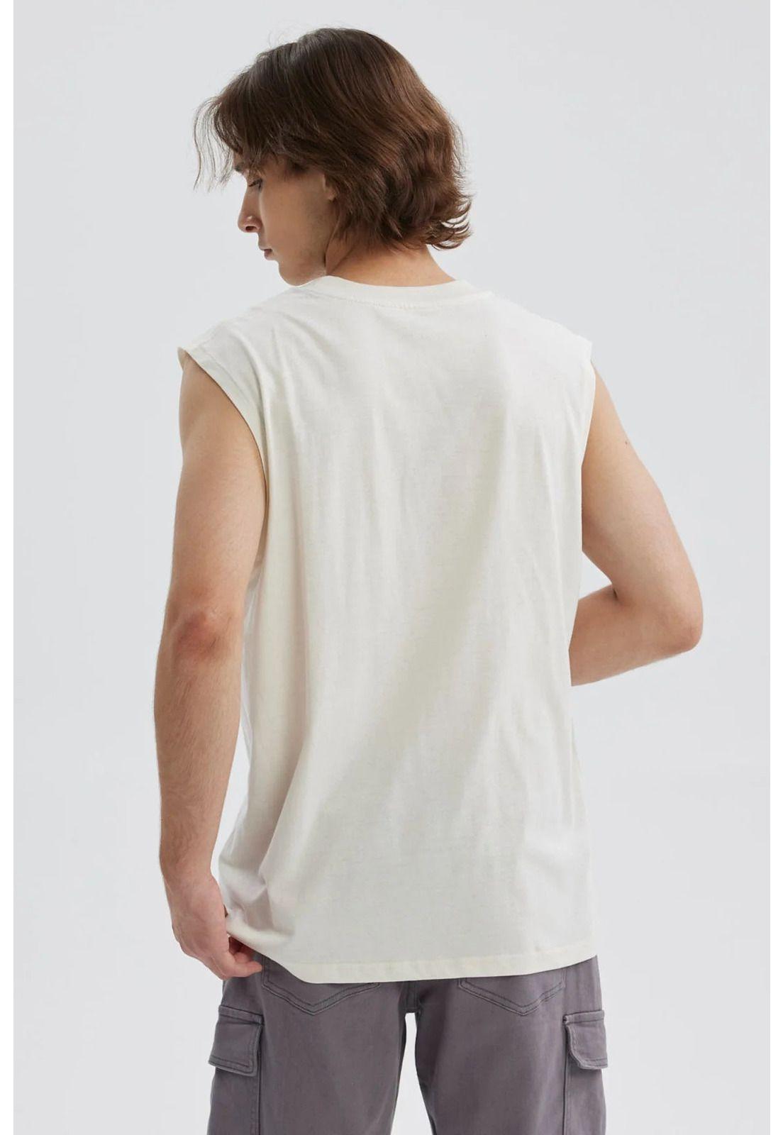 Polera Hombre Print Beige - lV-2