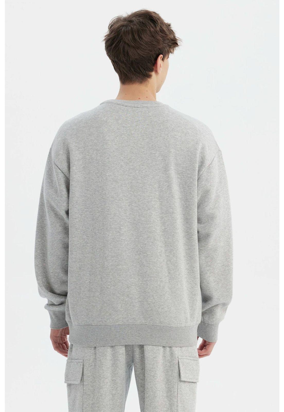 Polerón Hombre Slim Gris Melange - ll-2
