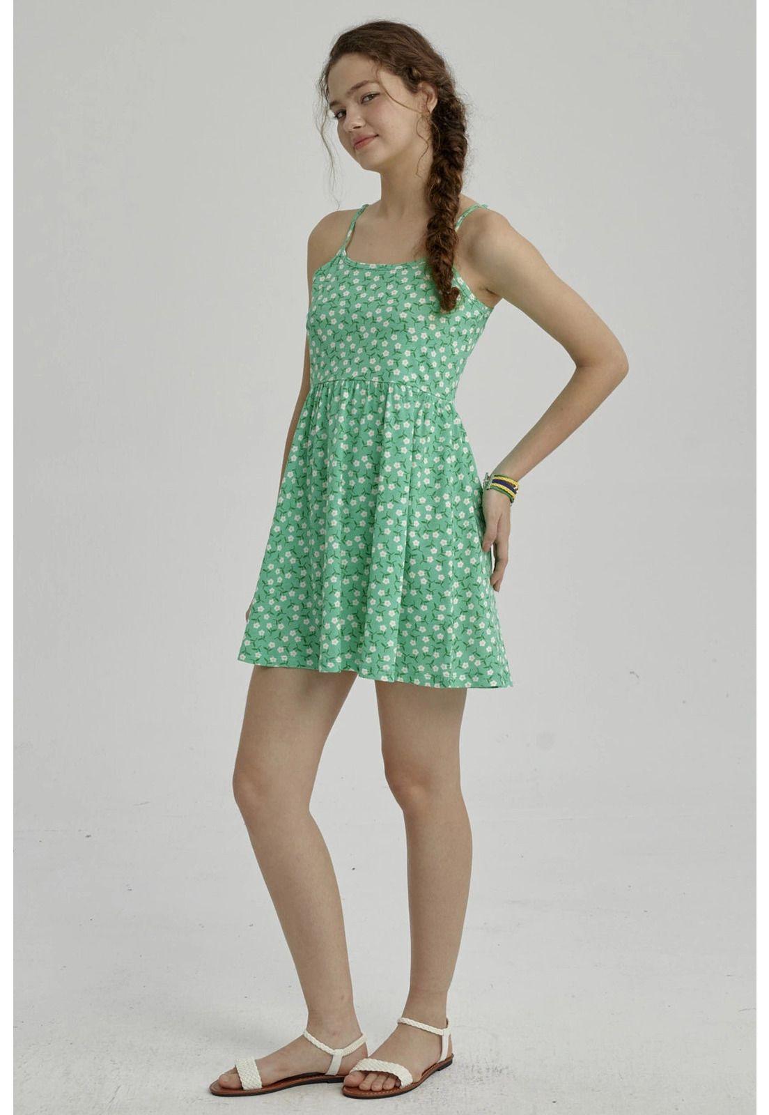 Vestido Niña Básico Teen Esmeralda-3