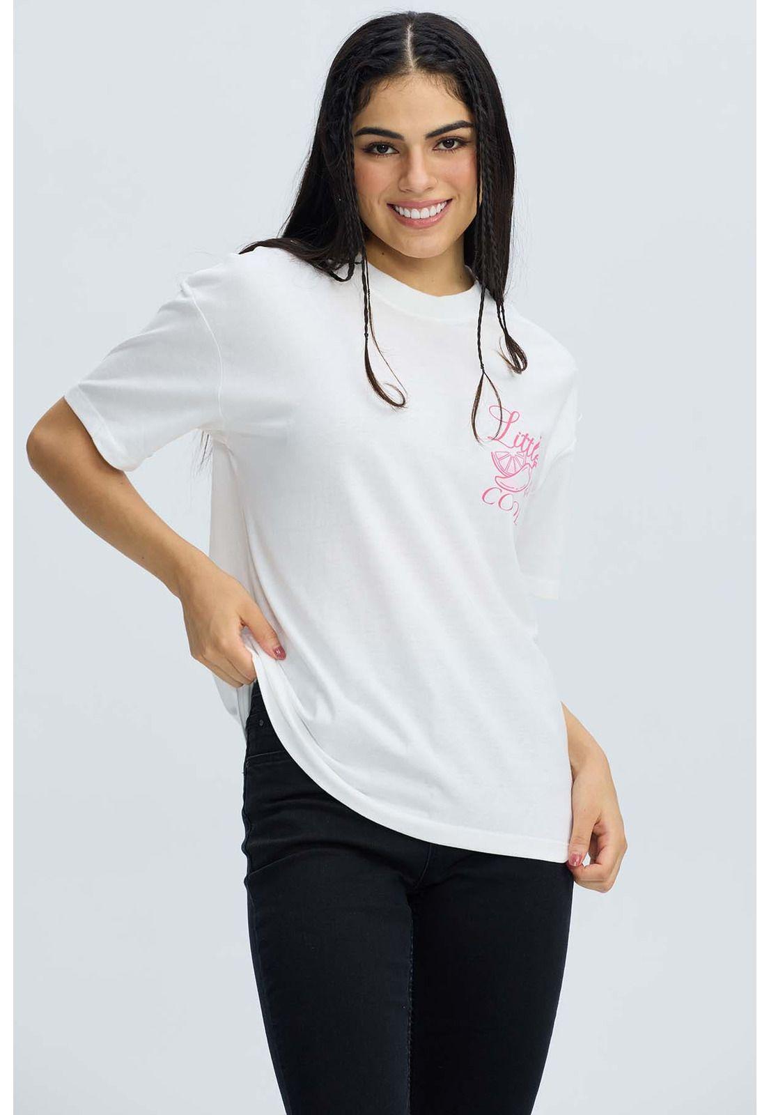 Polera Mujer Oversize Crudo-0