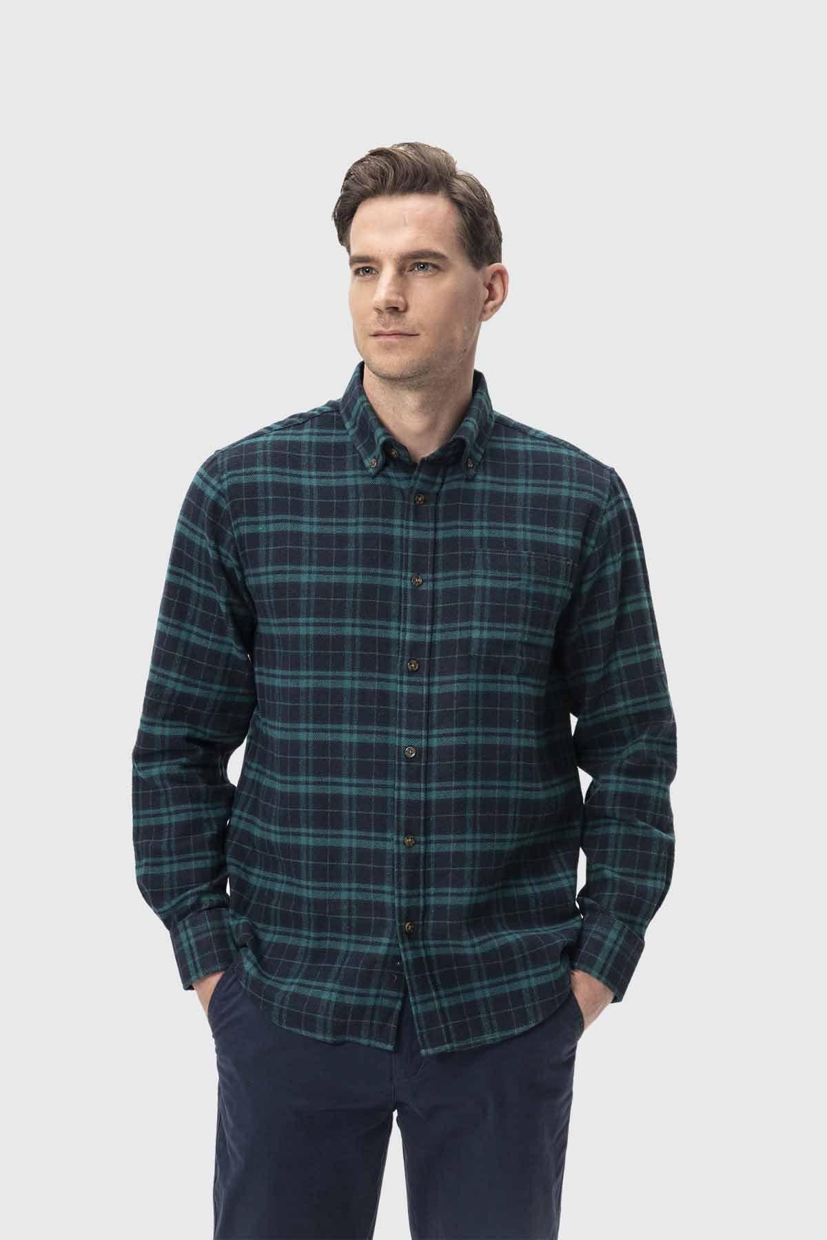 Camisa Hombre Básica Turquesa-1
