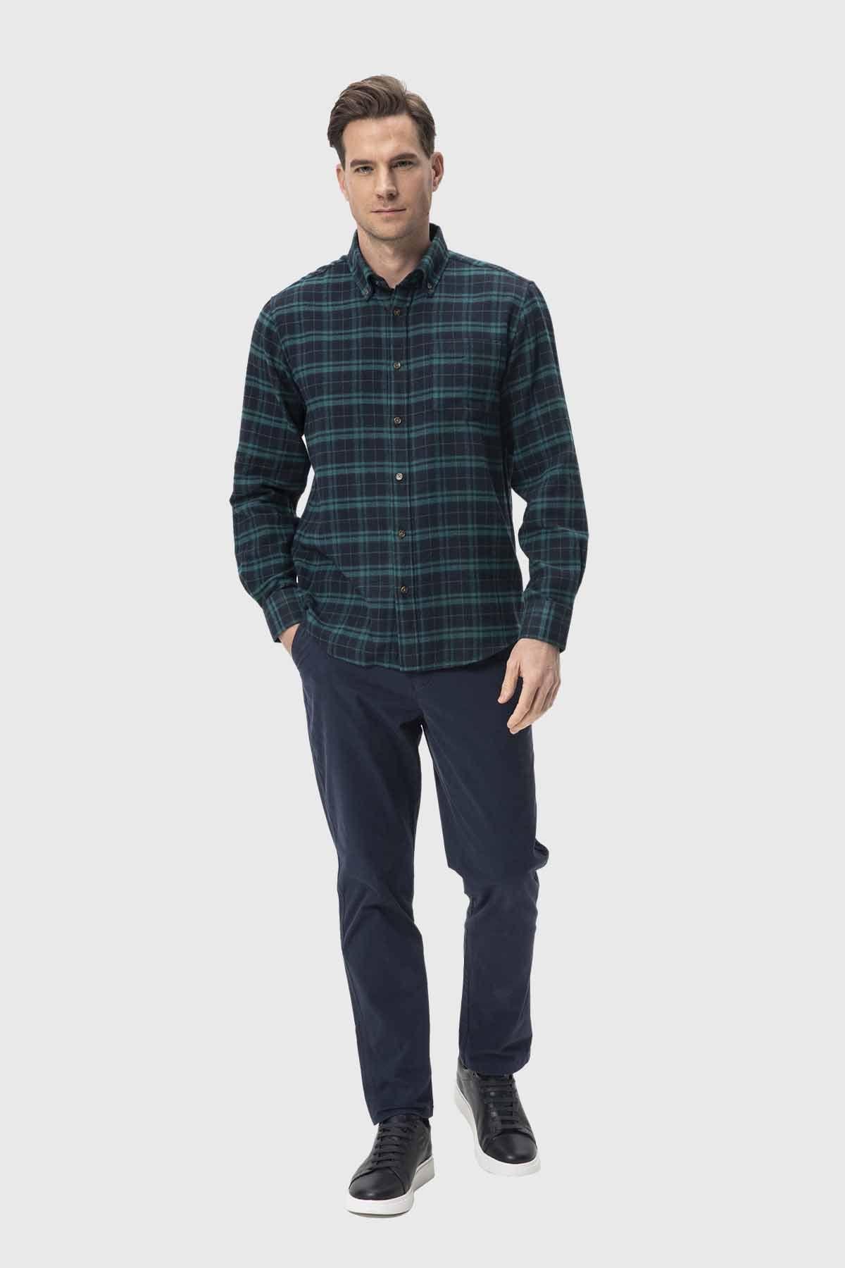 Camisa Hombre Básica Turquesa-3