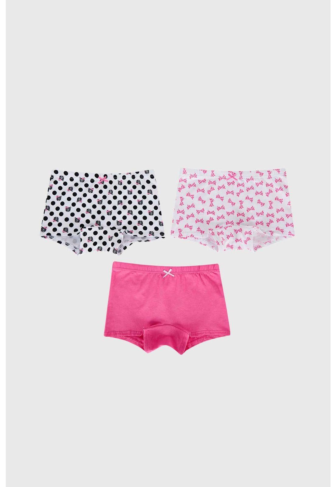 Calzón Niña Tripack Pretina Teens Fucsia-0