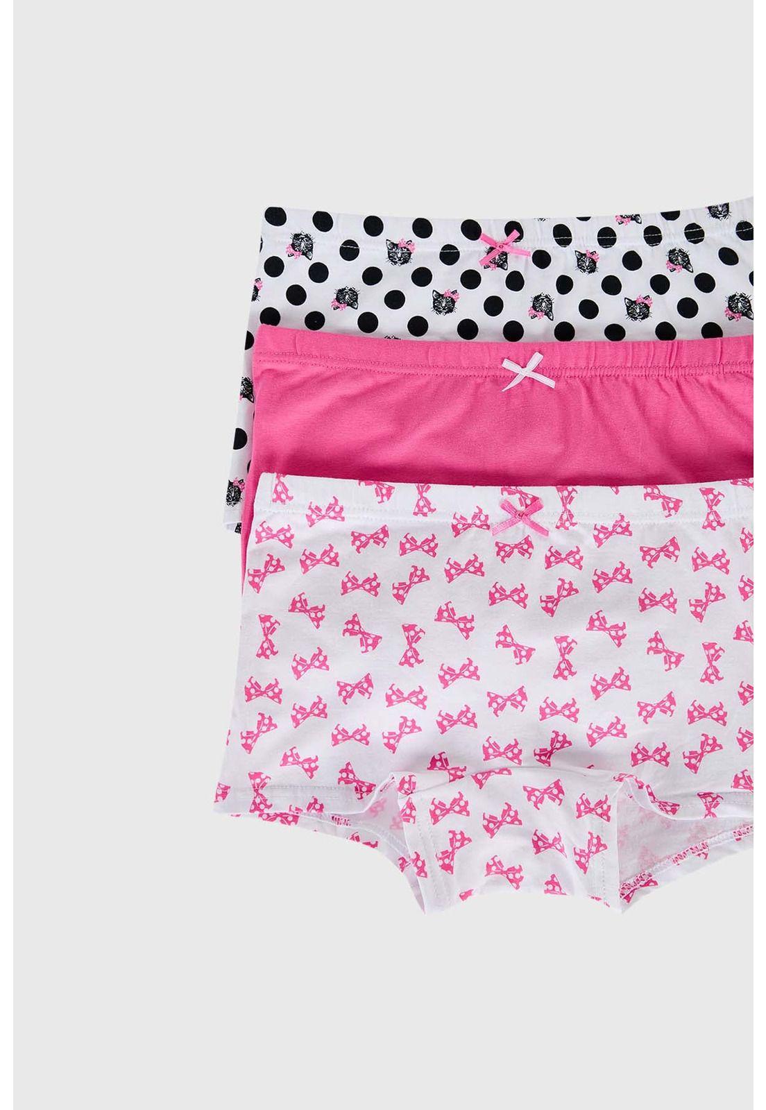 Calzón Niña Tripack Pretina Teens Fucsia-1