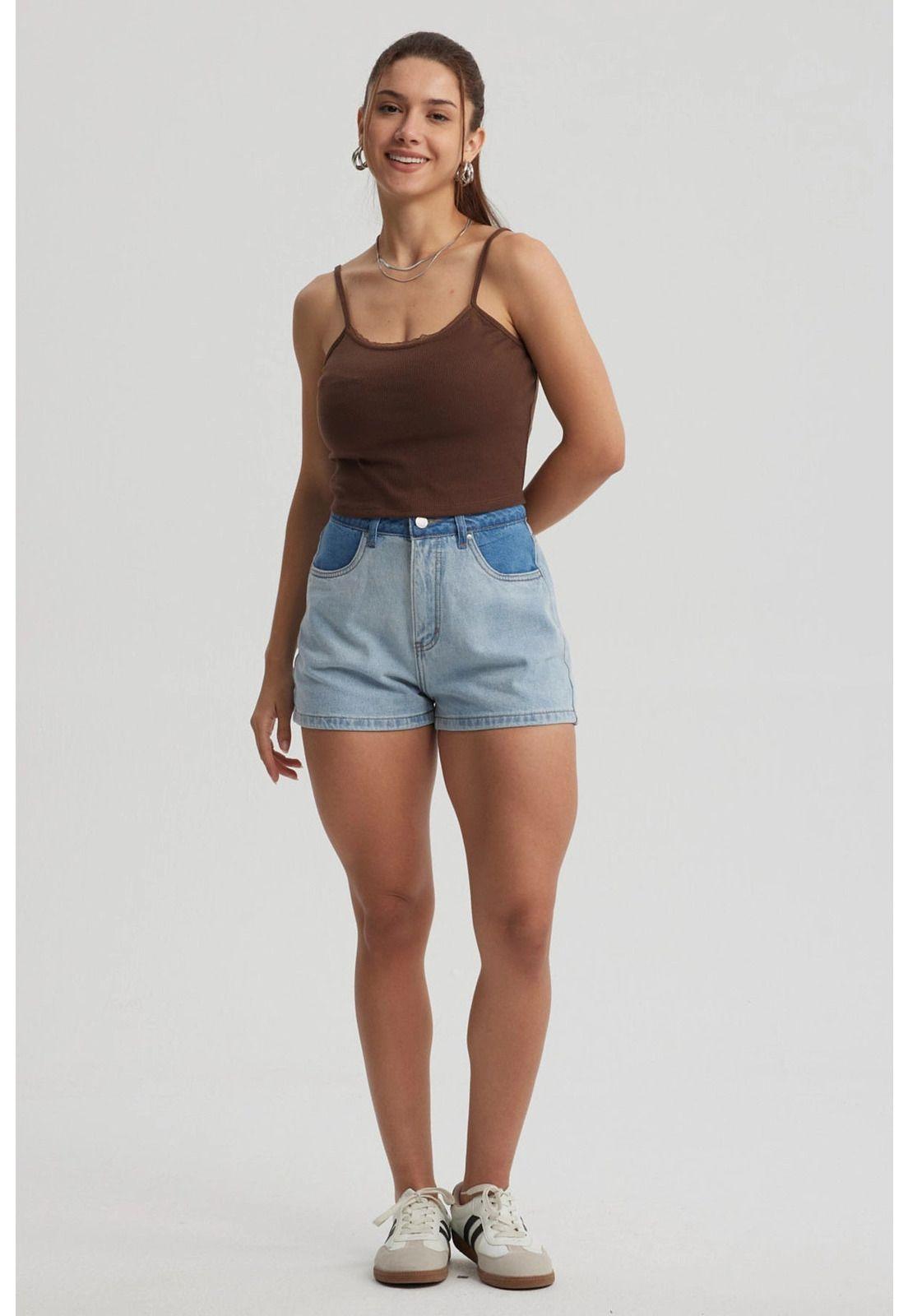 Peto Mujer Encaje Crop Amarillo-3