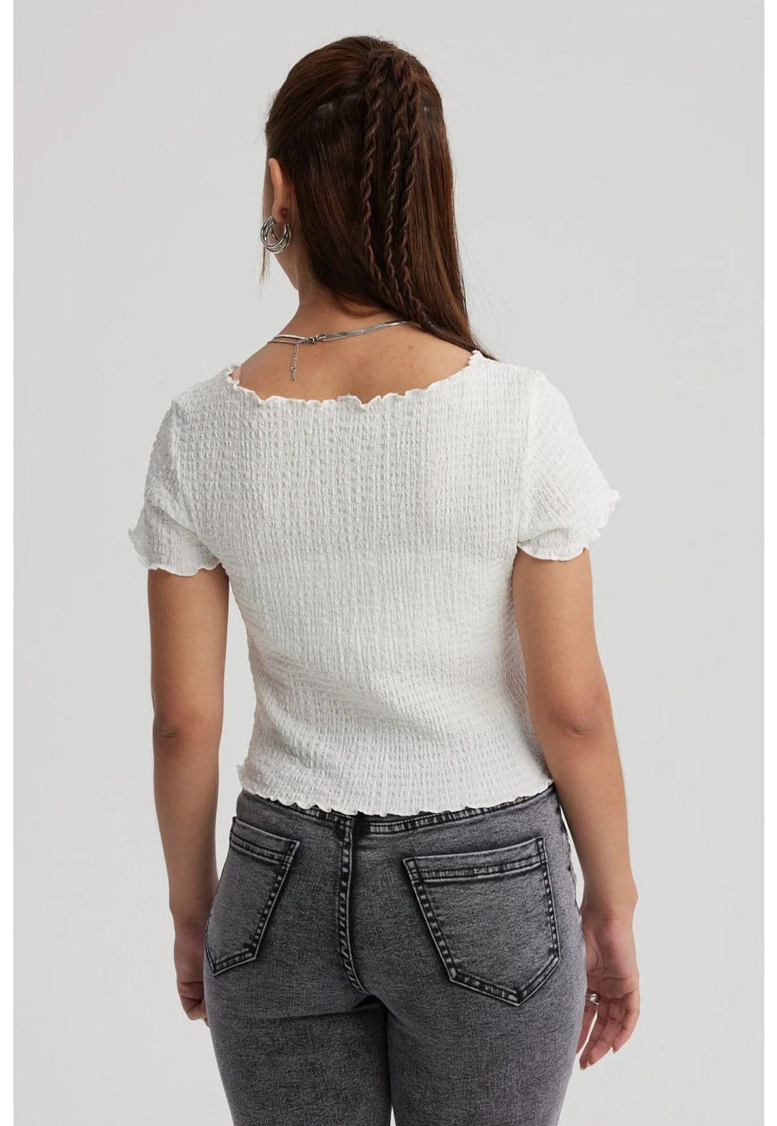 Polera Mujer Con Bardot Detalles Blanco-2