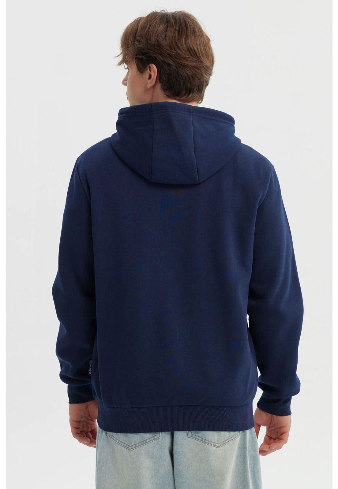 Polerón Hombre Full Zipper Basico Azul-2