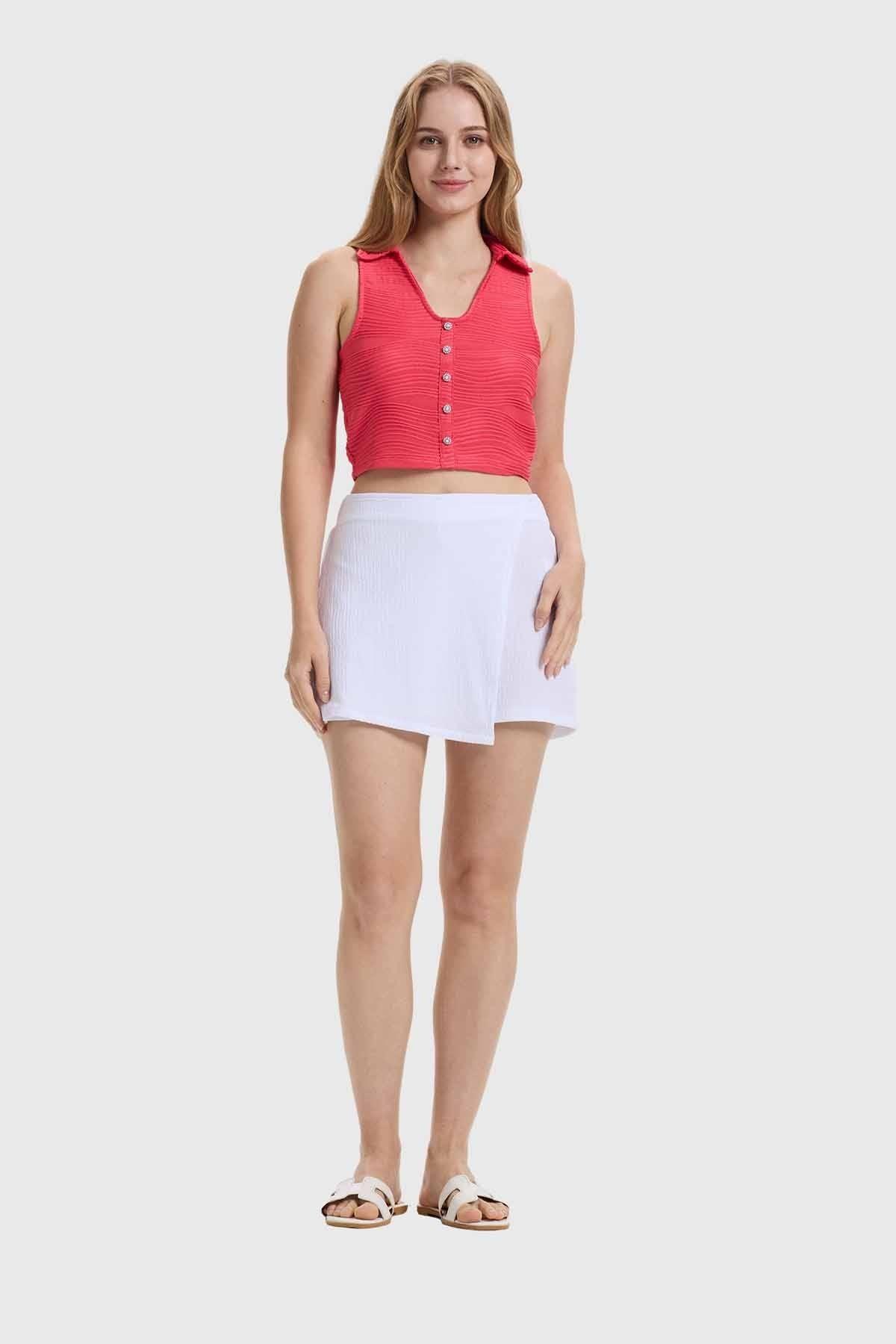 Polera Mujer Abotonada Rosado-3