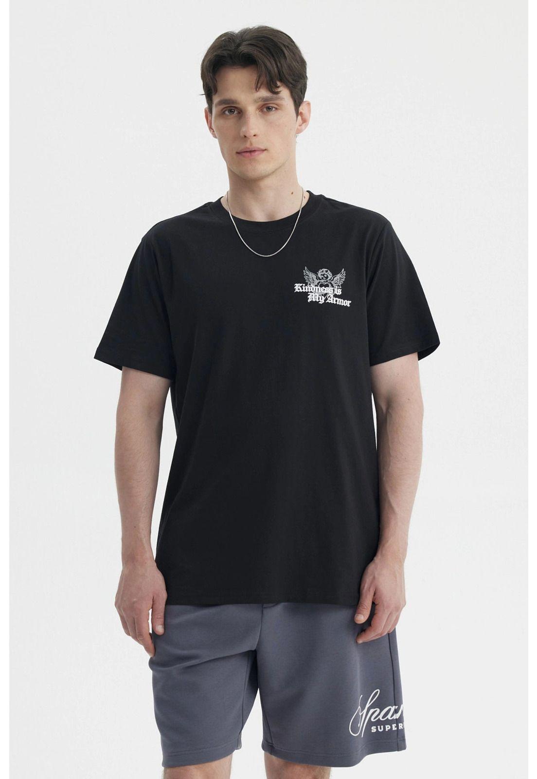 Polera Hombre Slim Negro- ll-0