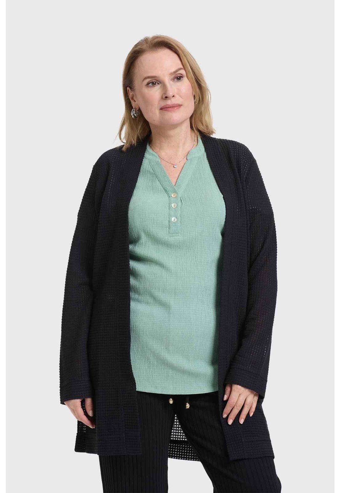 Polera Mujer Encaje Negro - lll-0