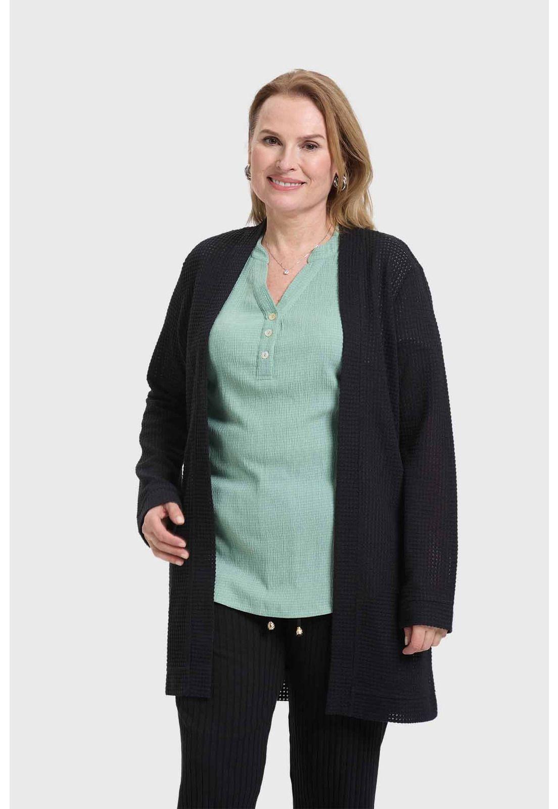 Polera Mujer Encaje Negro - lll-1