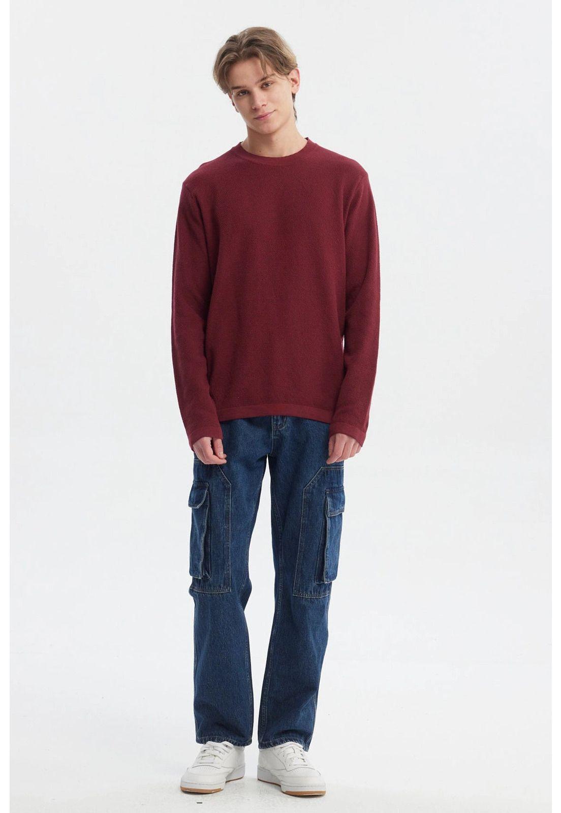 Sweater Hombre Slim Juvenil Burdeo-3