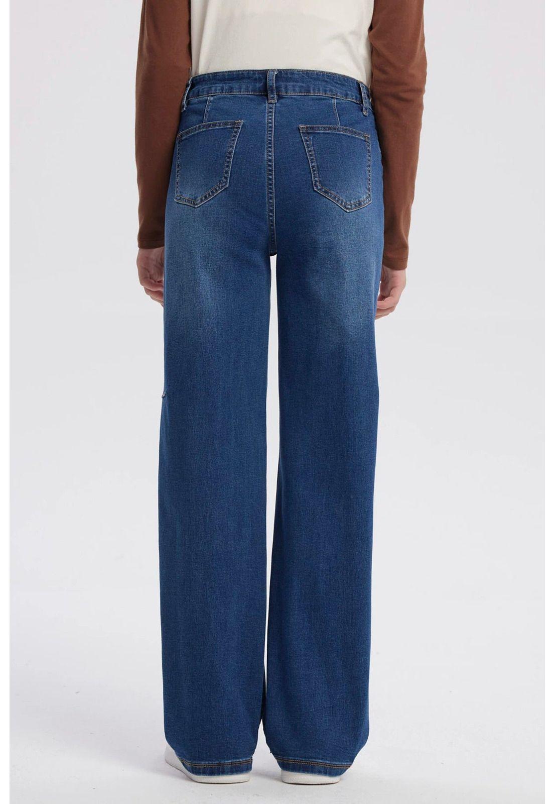 Jeans Niña Wide Leg Azul - lV-2