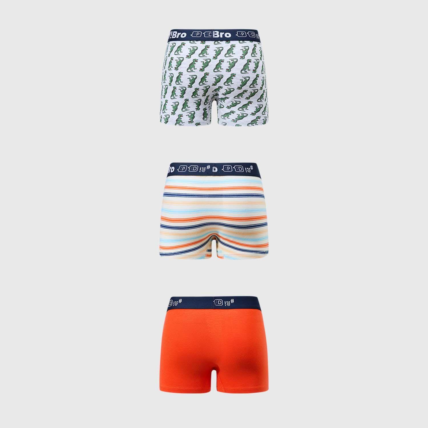 Boxer Niño Tripack Liso Gris Claro-1