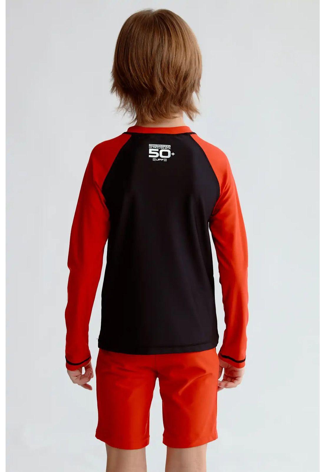 Traje De Baño Niño Filtro Uv Rojo-2