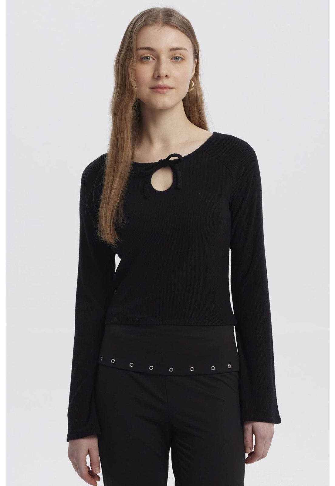 Sweater Mujer Juvenil Negro - Vll-0