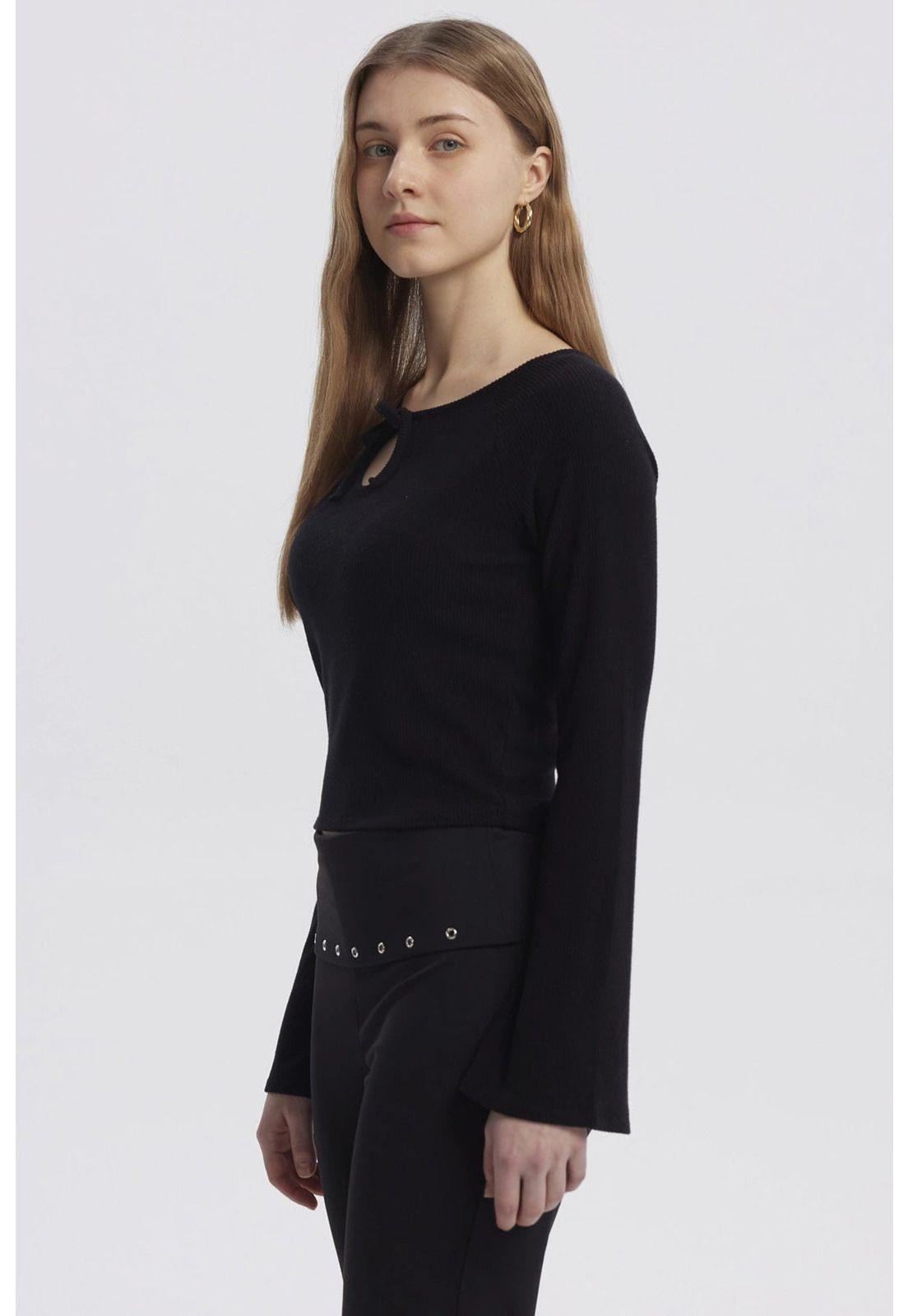 Sweater Mujer Juvenil Negro - Vll-1