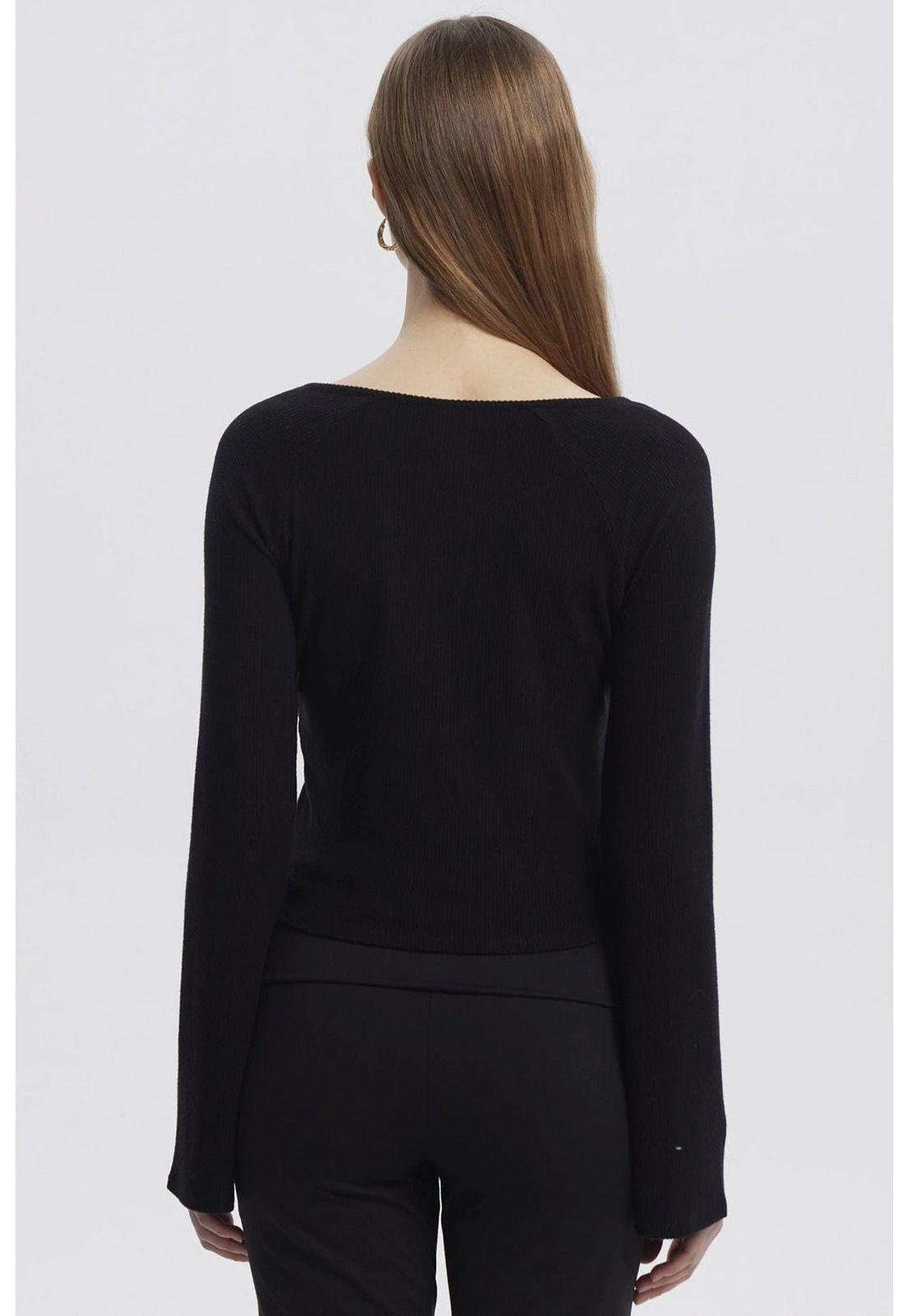 Sweater Mujer Juvenil Negro - Vll-2