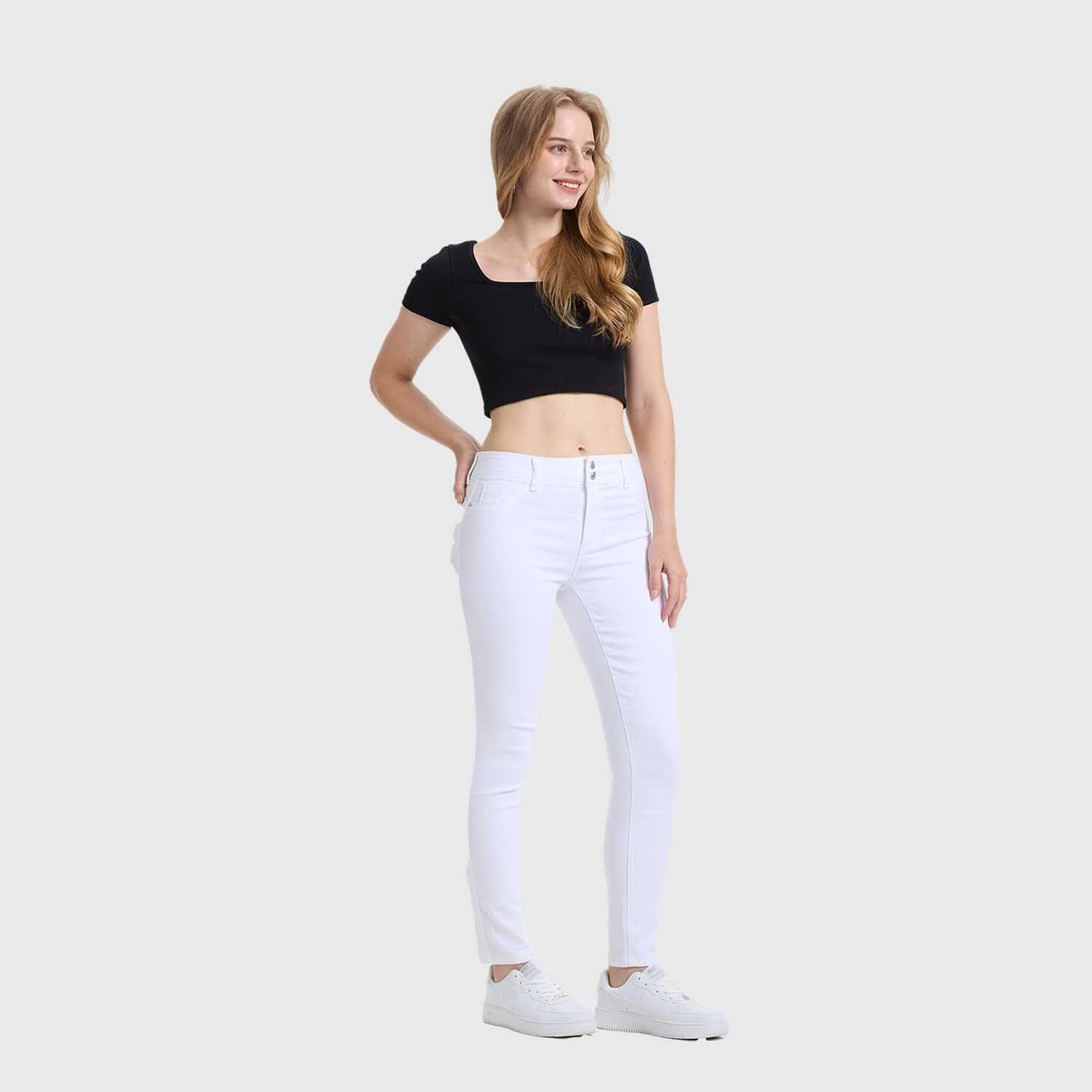 Jeans Mujer Skinny Jeny Pushup Blanco Fashion's Park-3