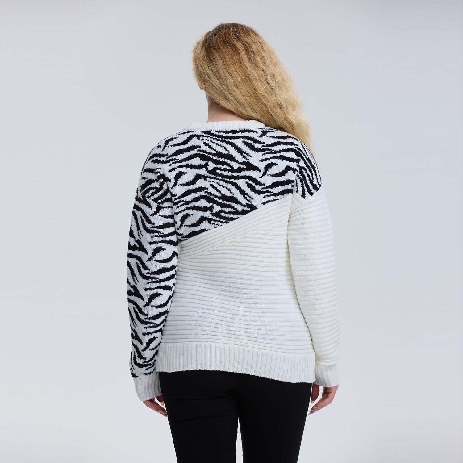 Sweater Mujer Print Crudo-2