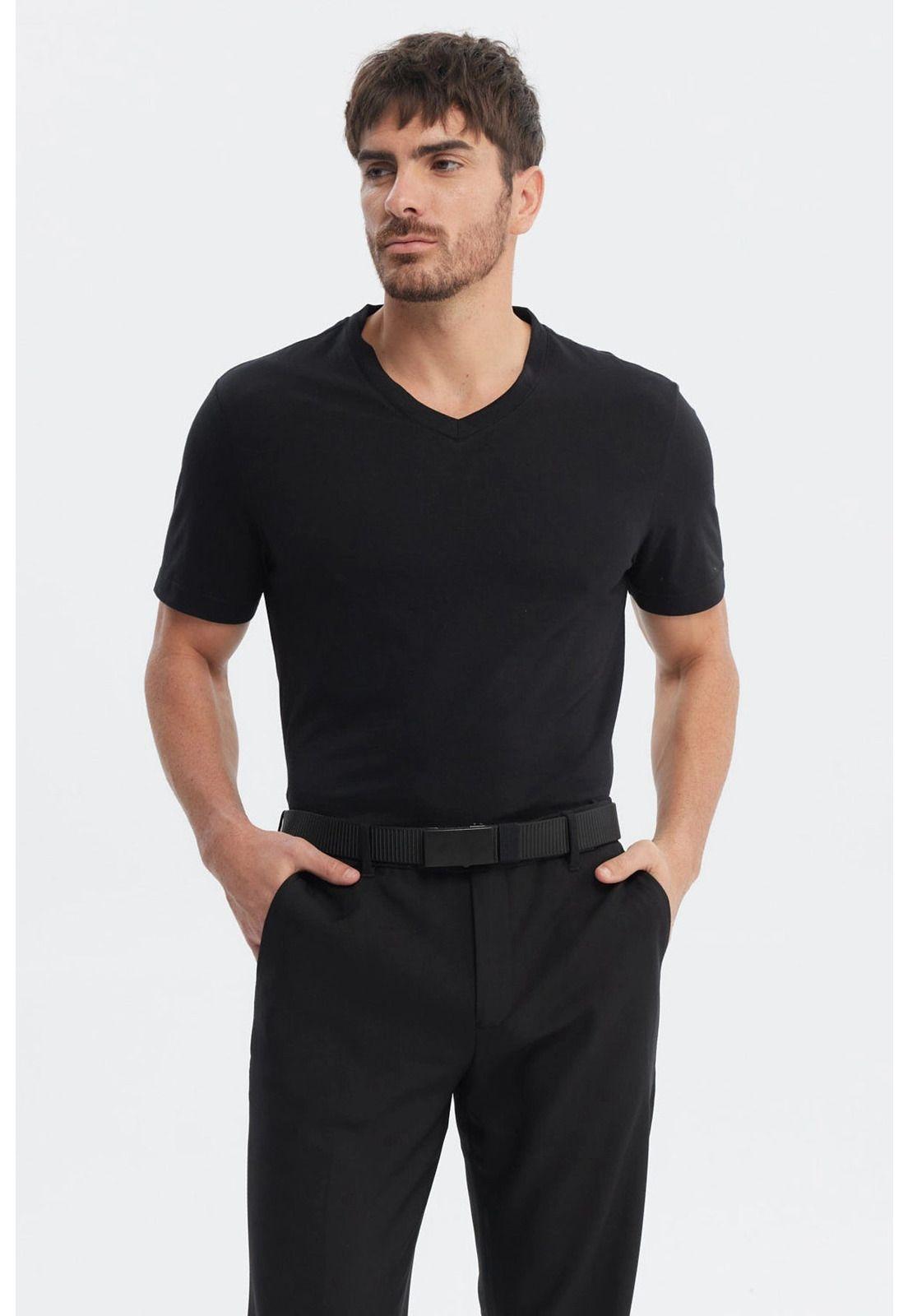 Polera Hombre Básica Negro - ll-0