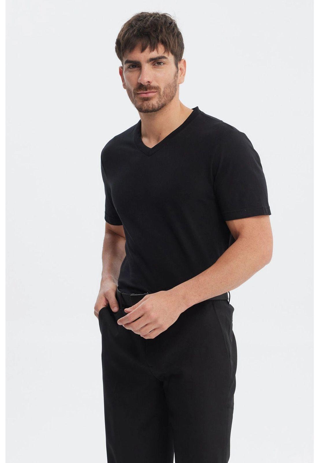 Polera Hombre Básica Negro - ll-1
