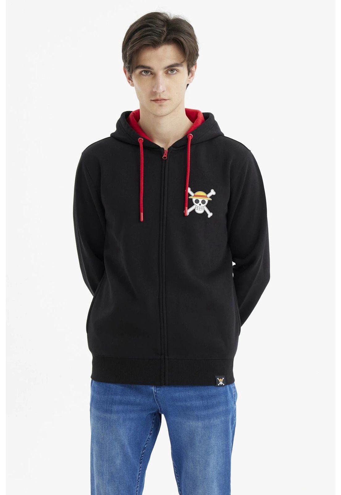 Polerón Hombre One Piece Negro - lll-0