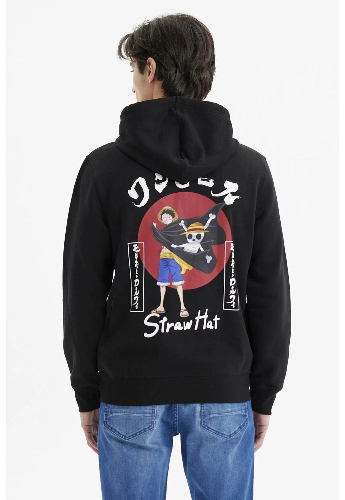 Polerón Hombre One Piece Negro - lll-1