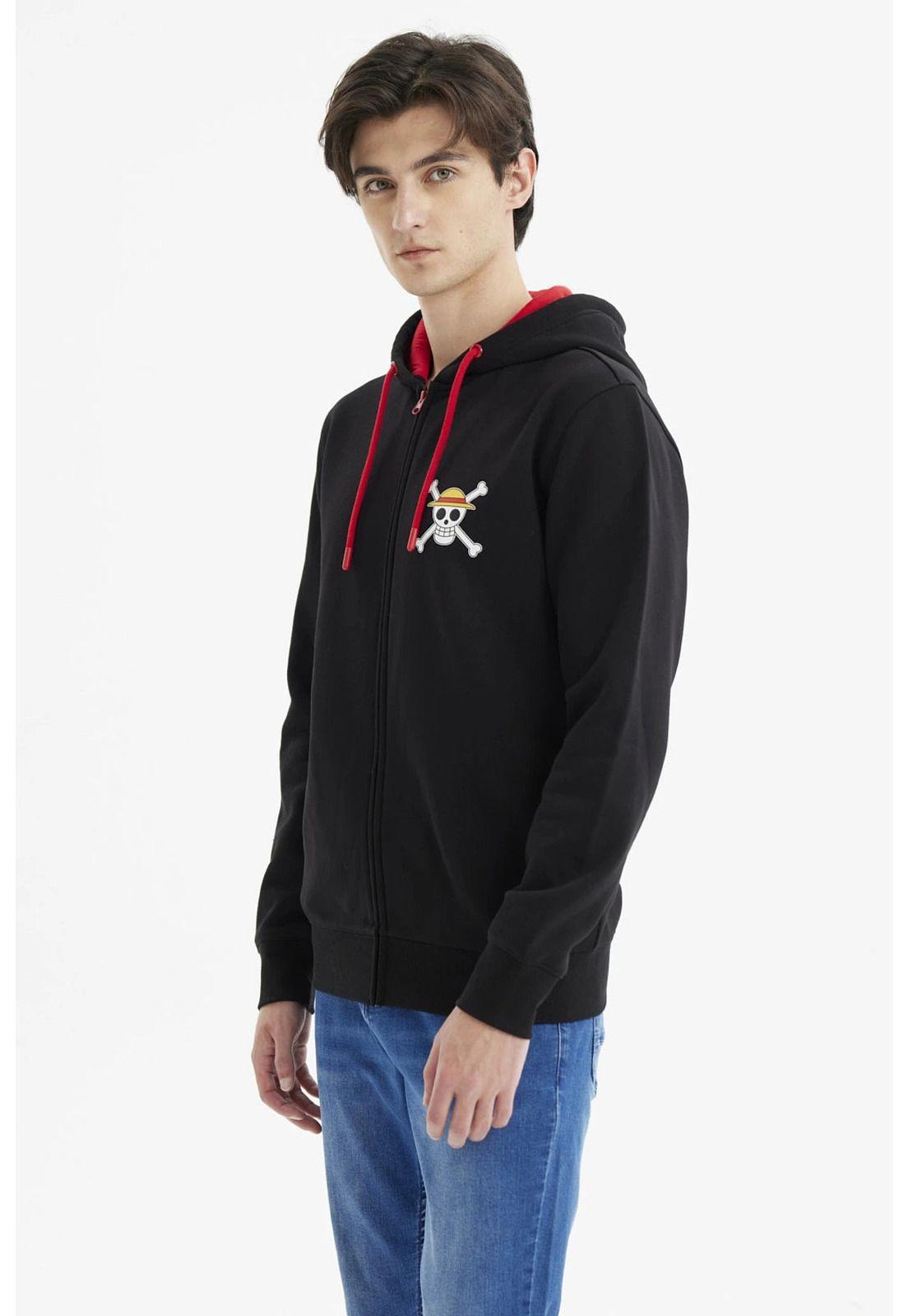 Polerón Hombre One Piece Negro - lll-2