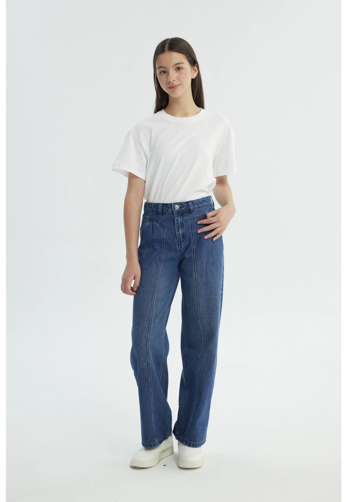 Jeans Niña Wide Leg Azul - XlV-3