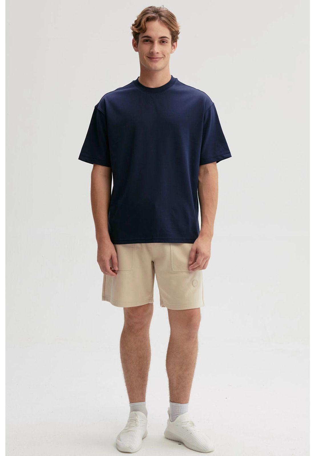 Polera Hombre Loose Fit Azul Marino-3