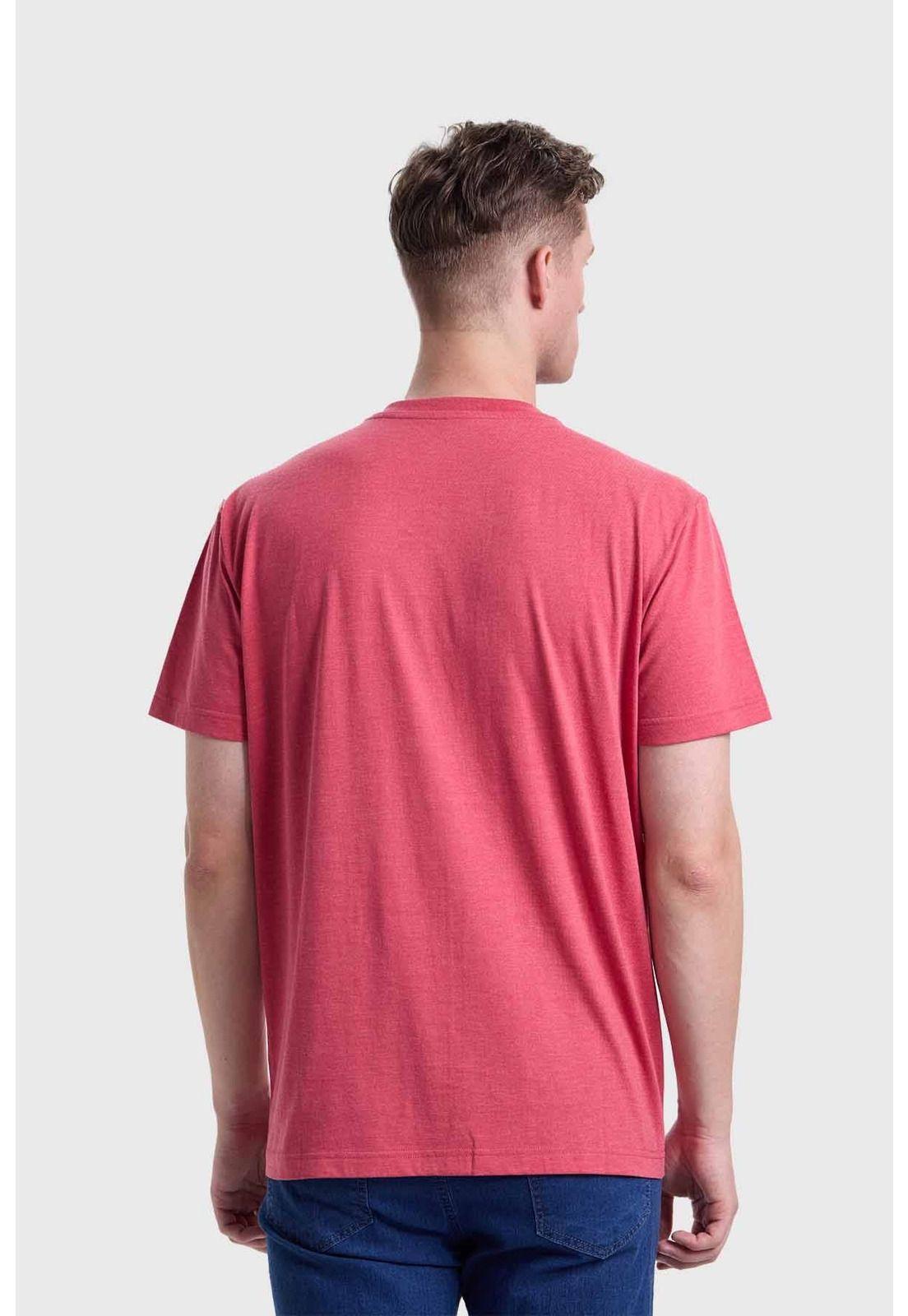 Polera Hombre Cuello V Básica Coral-2