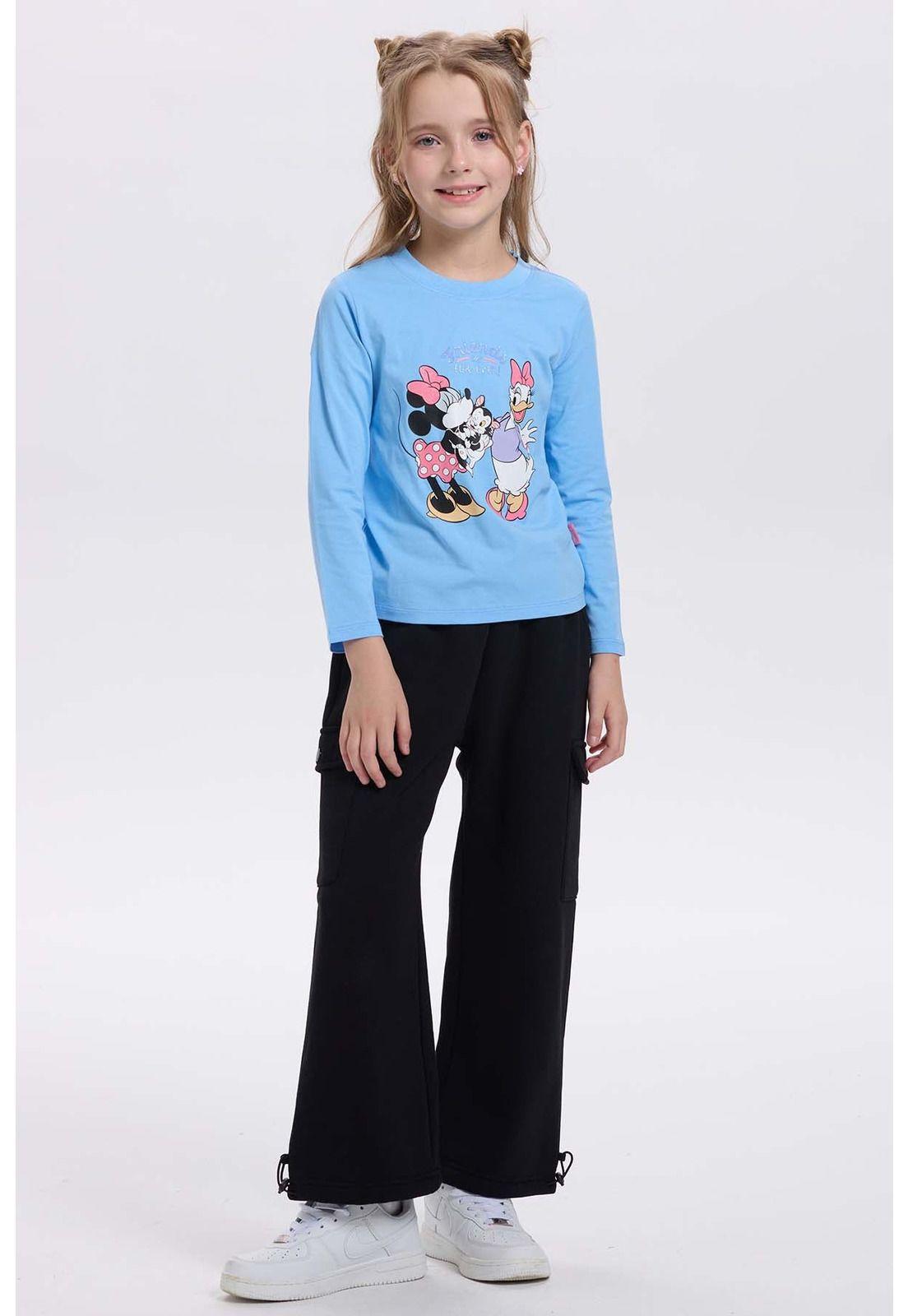 Polera Niña Minnie & Daisy Celeste-3