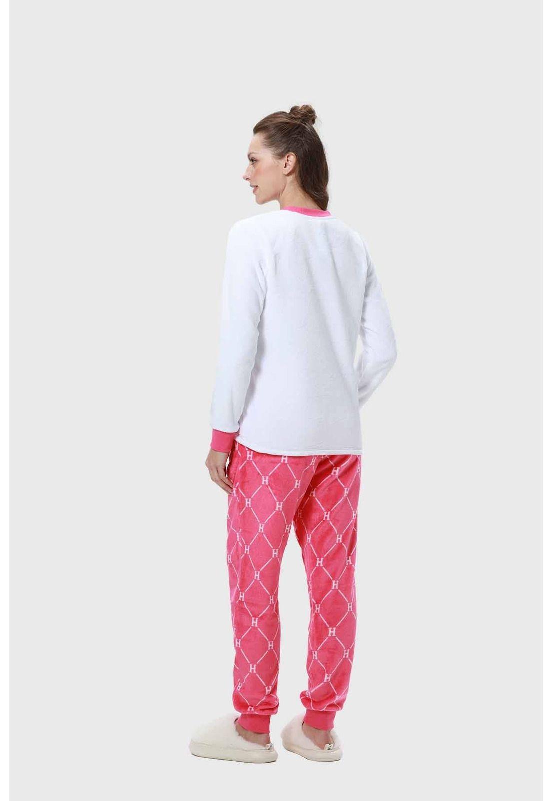 Pijama Mujer Polar Fucsia-2