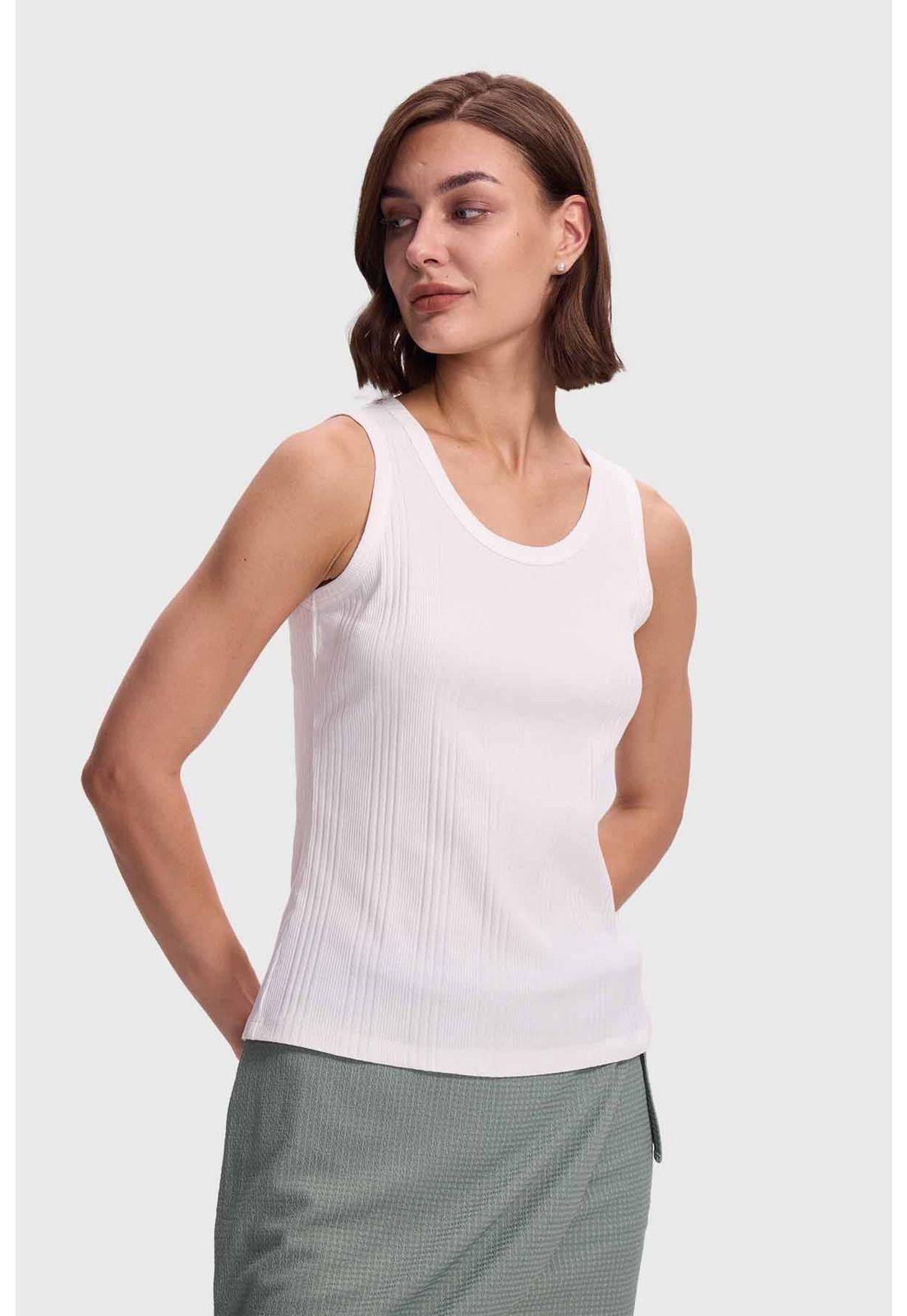 Polera Mujer Rib Rayas Y Blanco-1